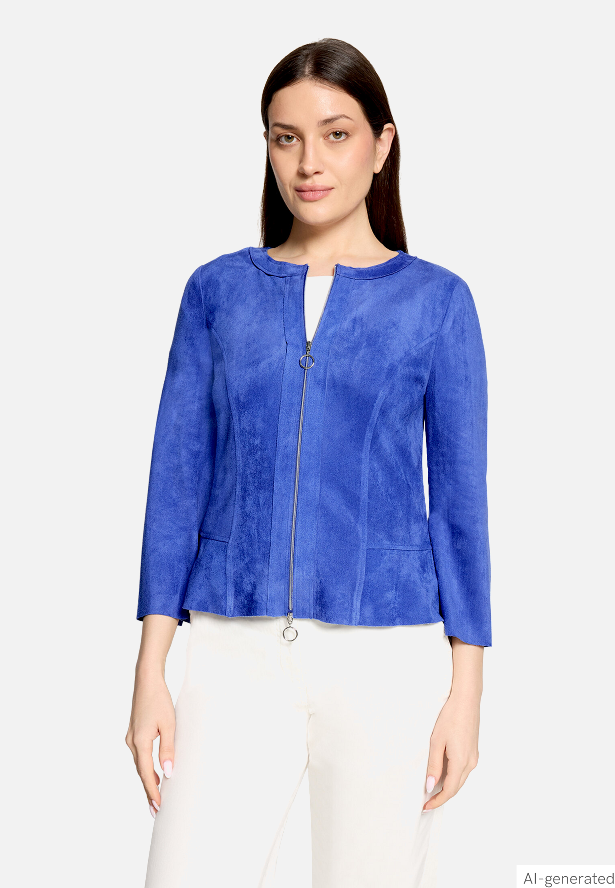 Blazer-Jacke mit Reißverschluss