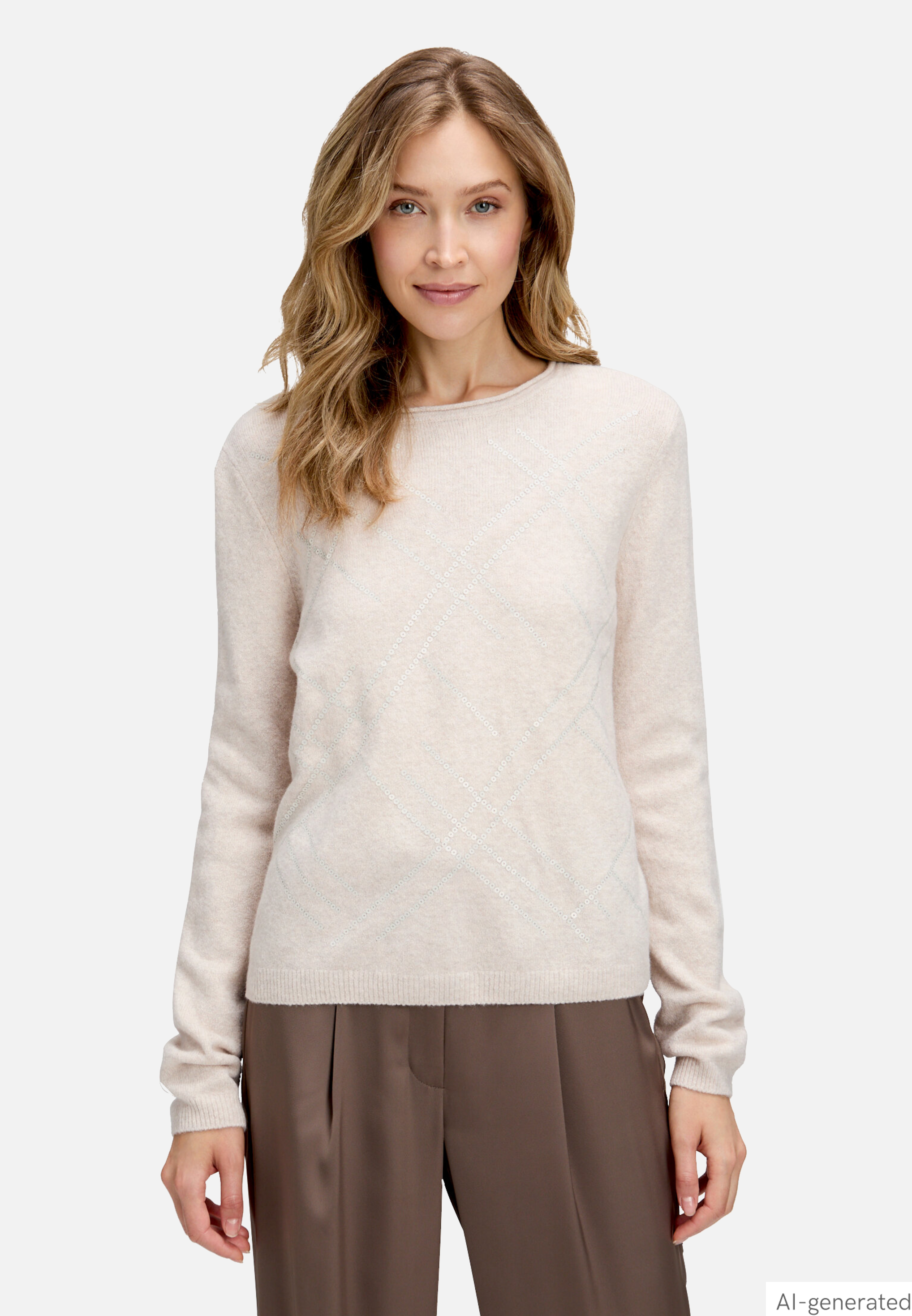 Feinstrickpullover mit Applikation
