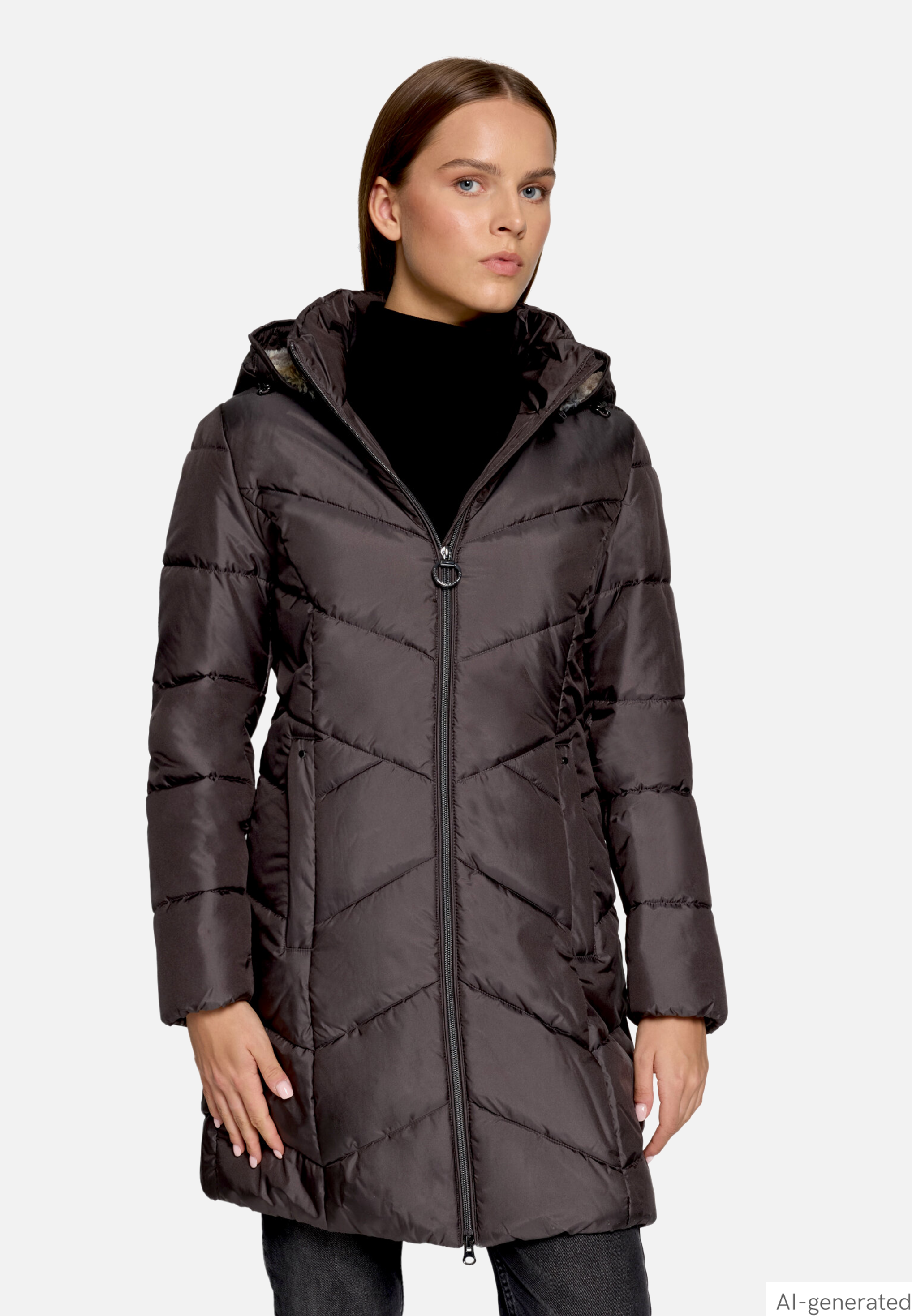 Outdoorjacke mit abnehmbarer Kapuze