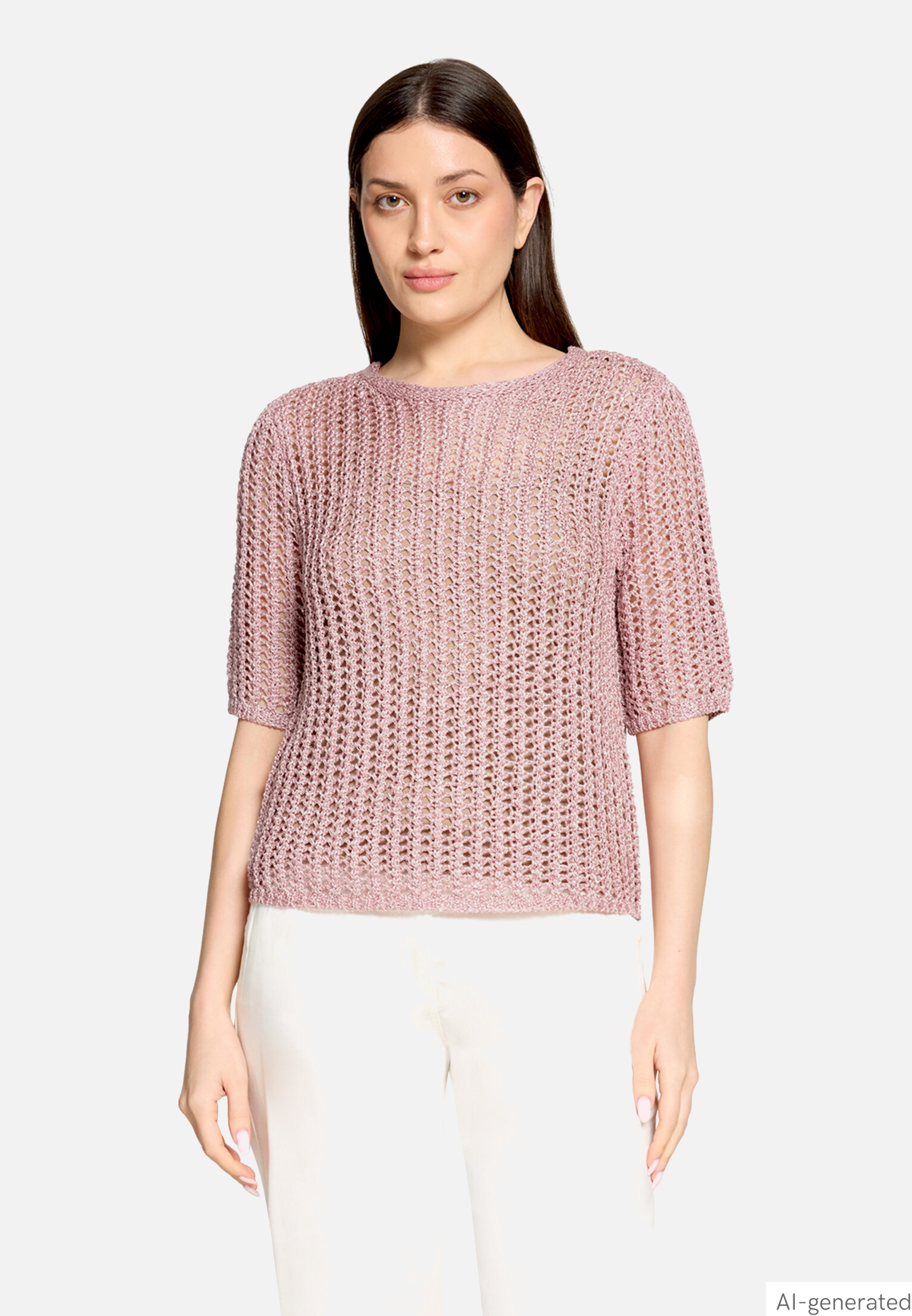Strickpullover mit Lochmuster