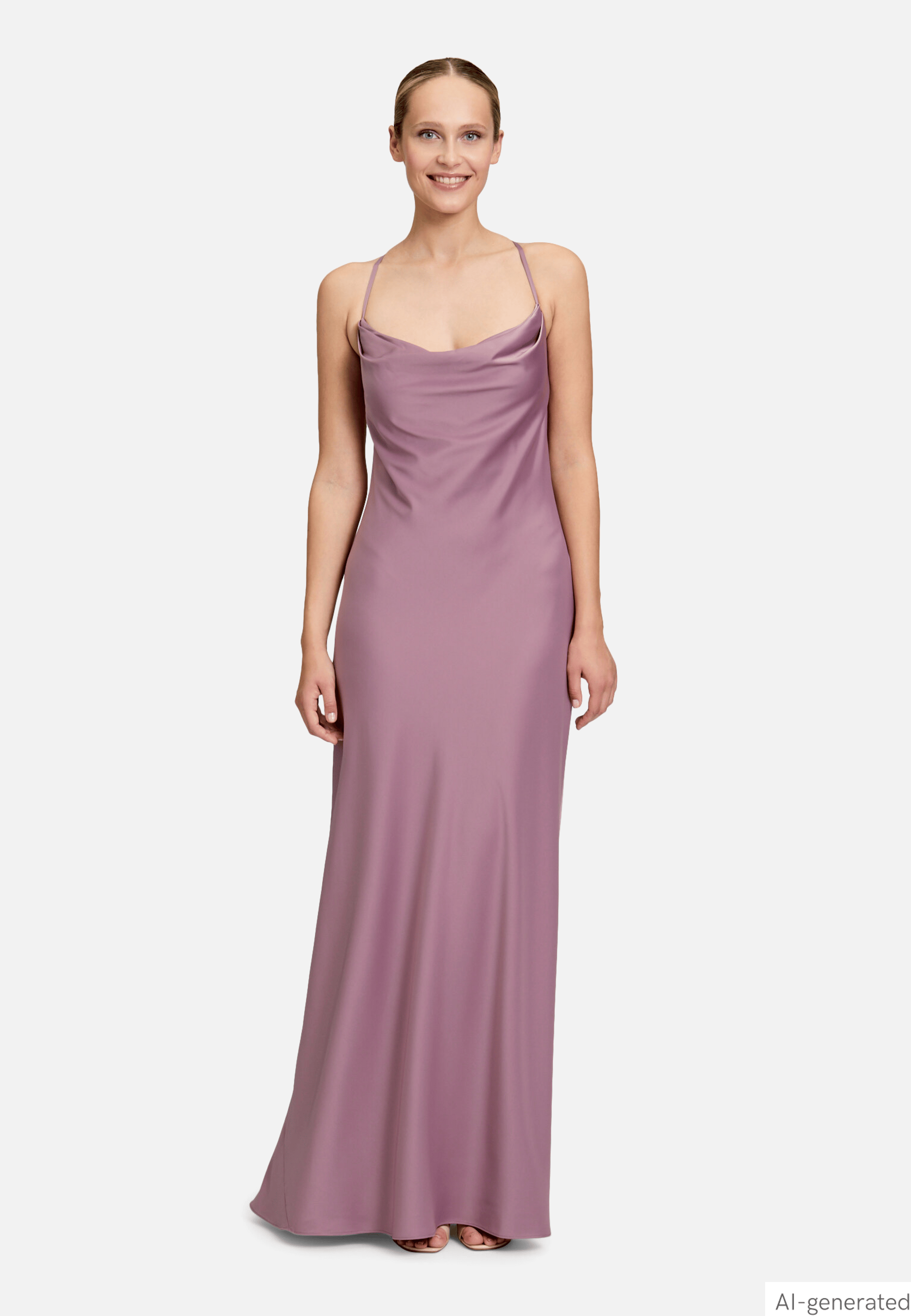 Abendkleid mit Wasserfallausschnitt