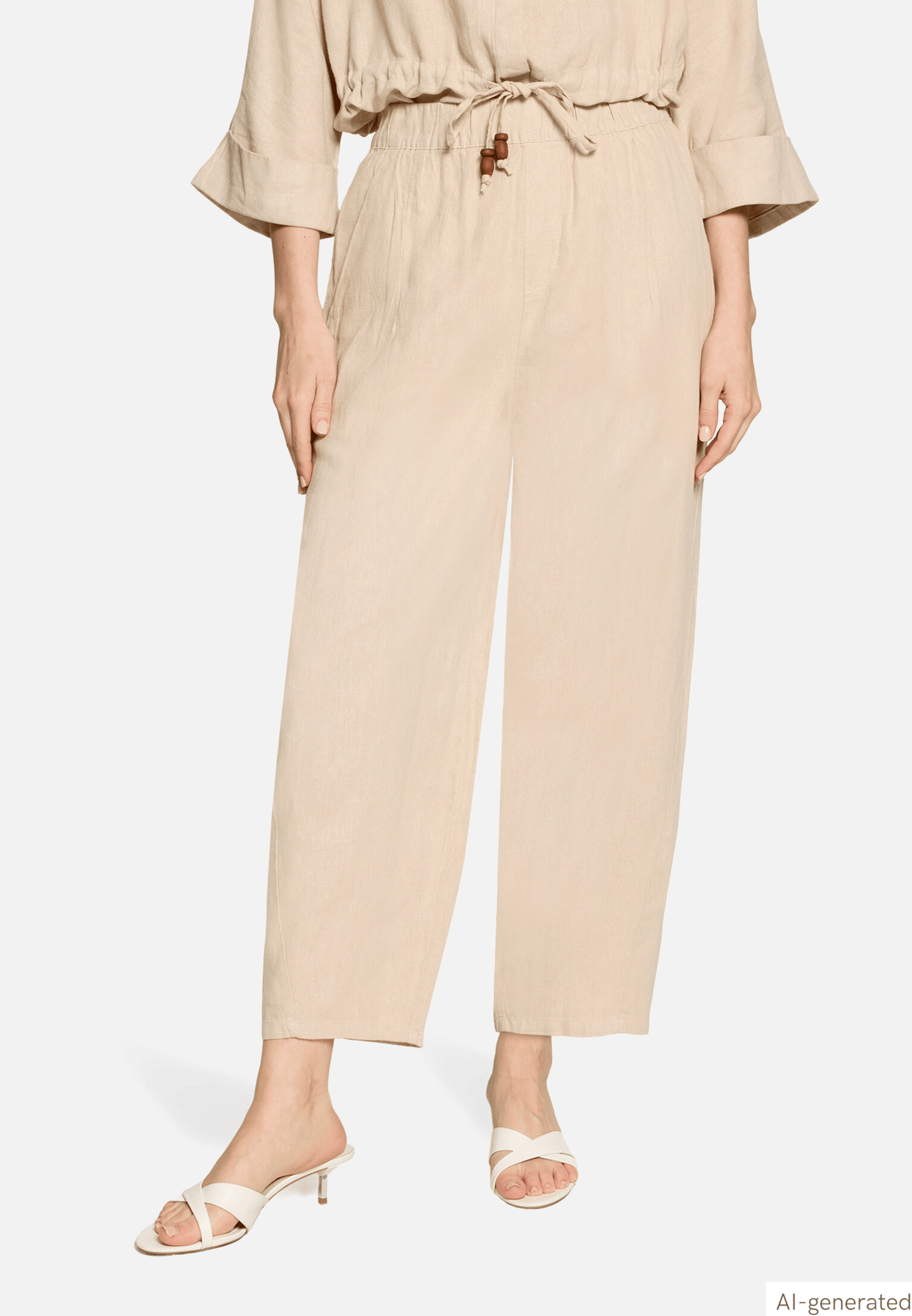 Leinenhose mit Gummizug
