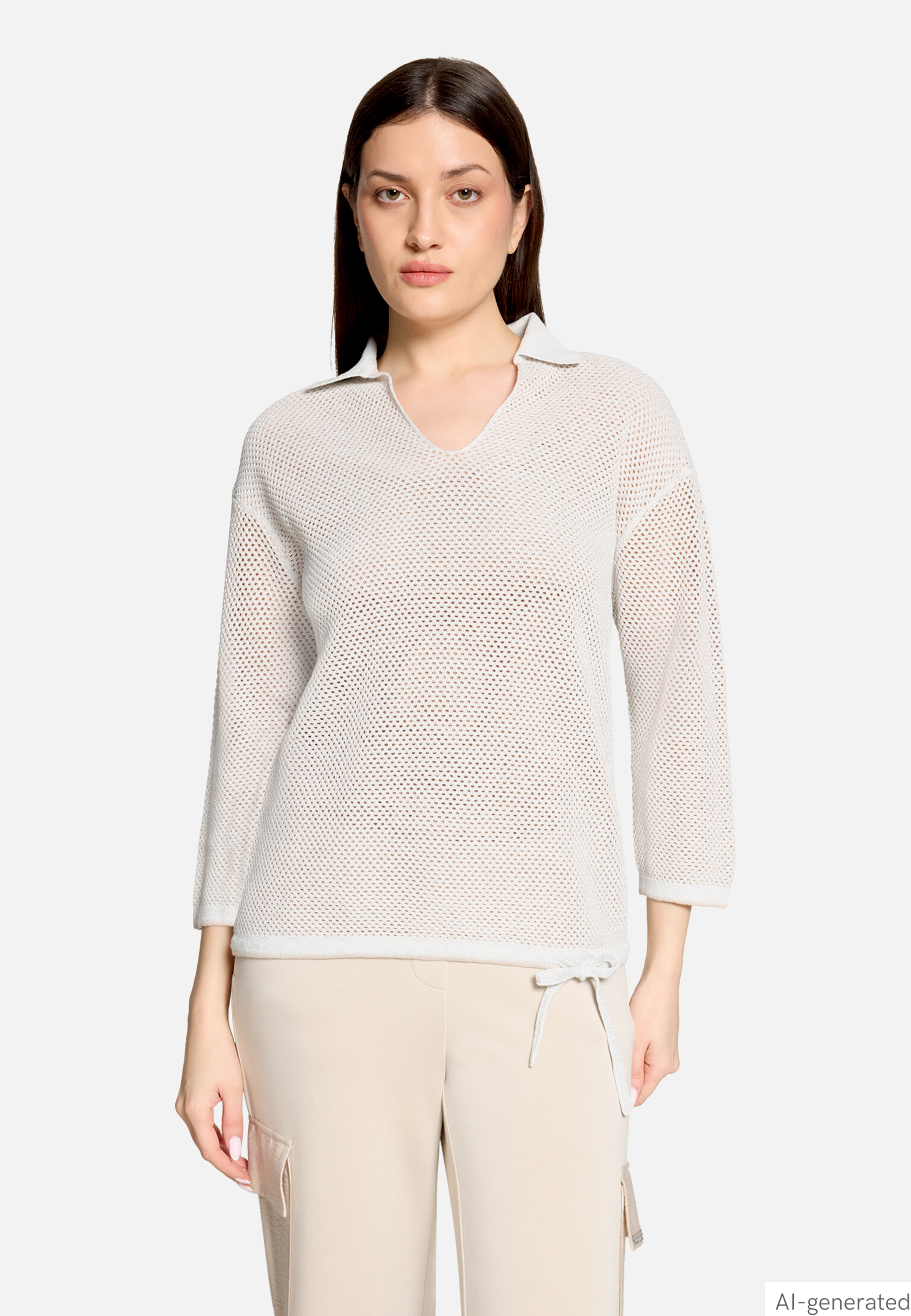 Strickpullover mit Kragen