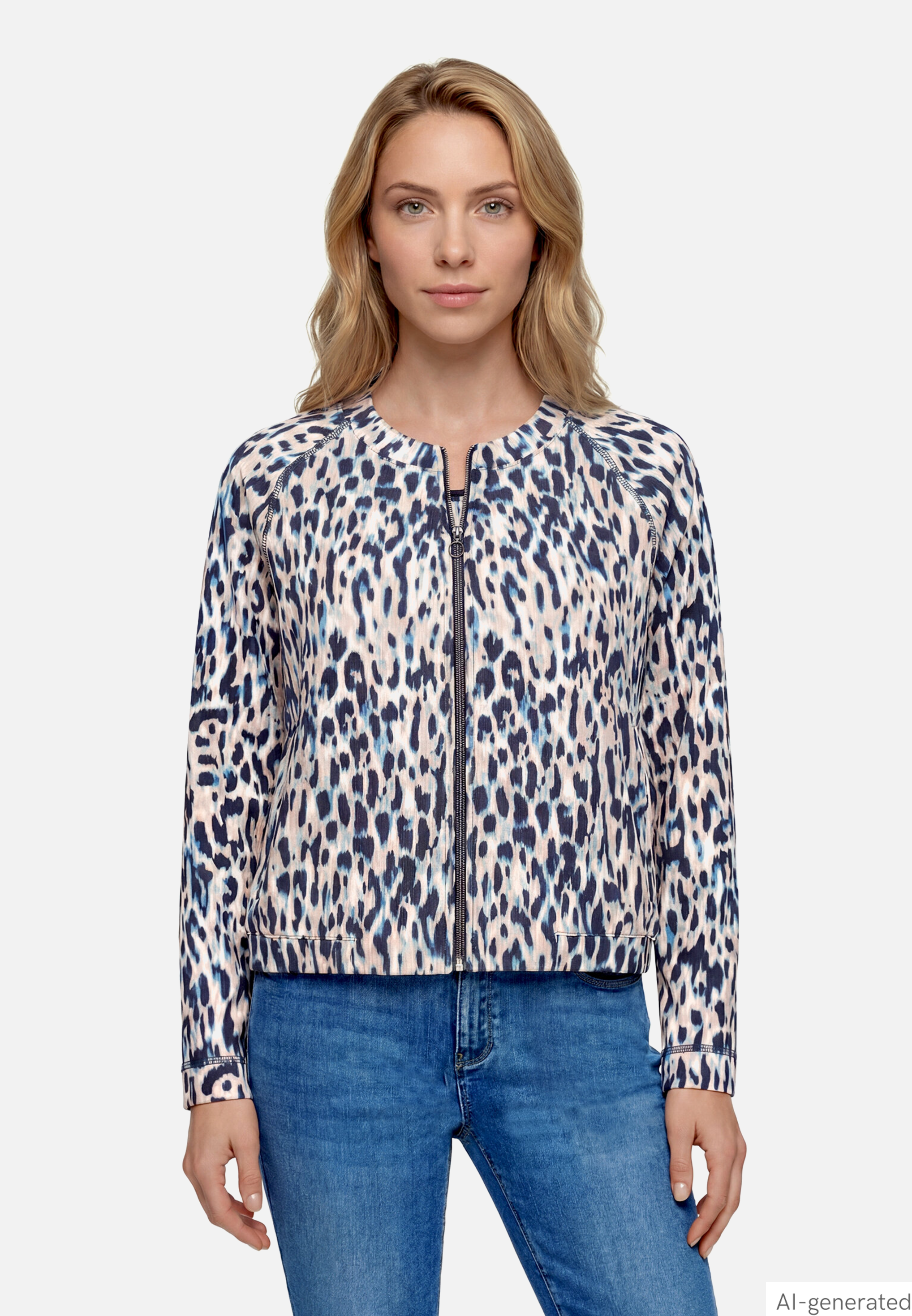 Leo-Jacke mit Reißverschluss