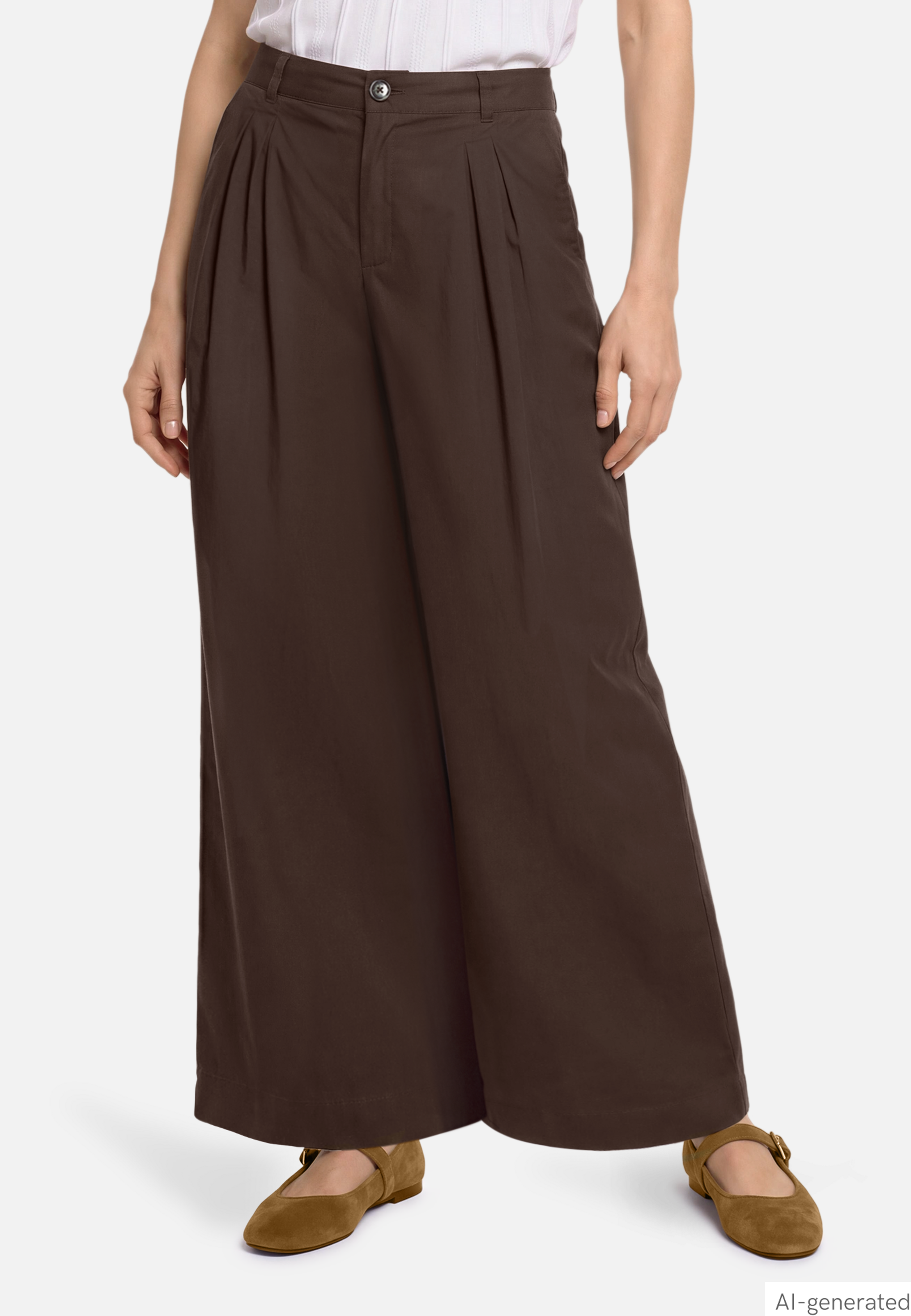 Wide Leg Hose  mit Bundfalten