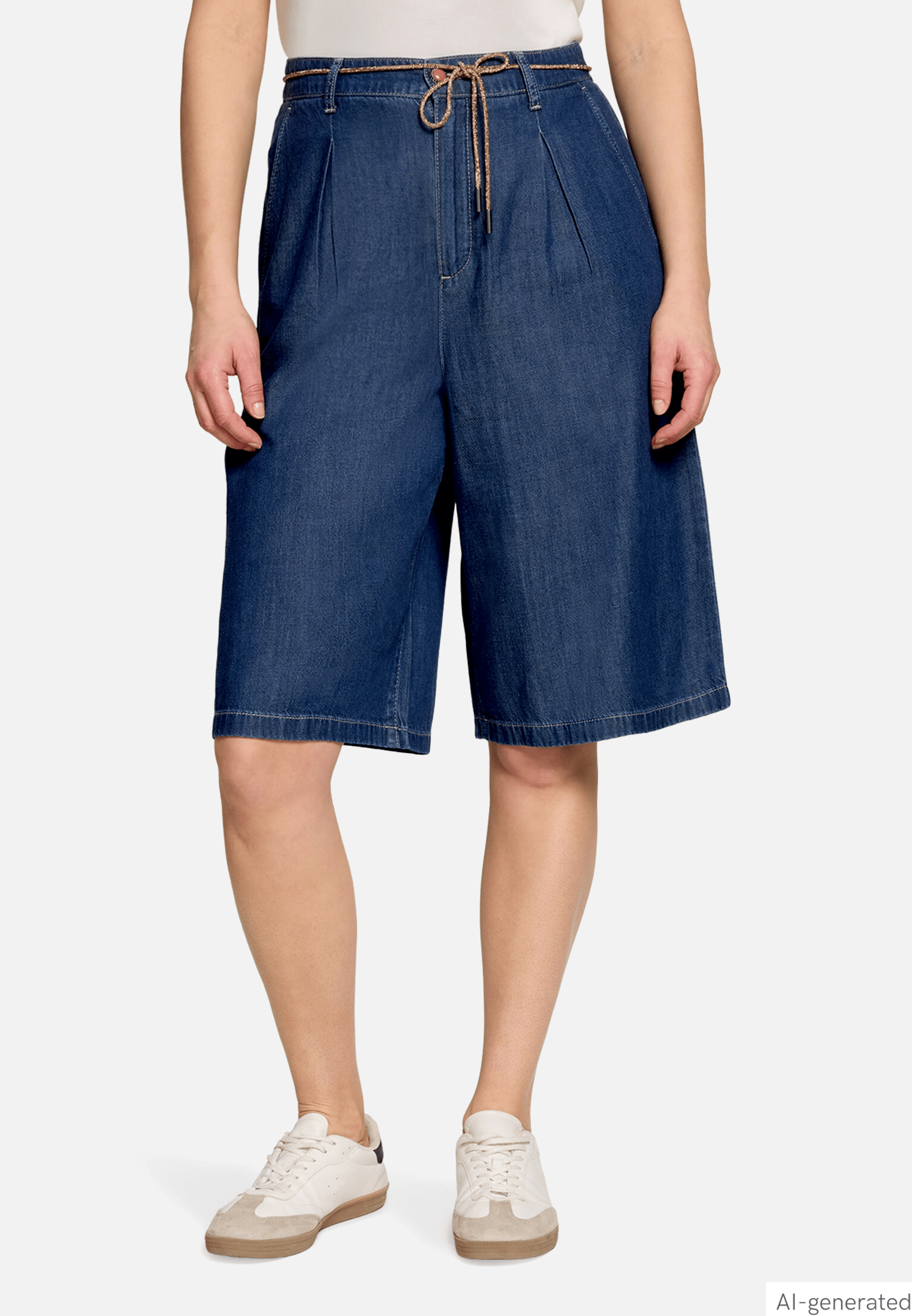 Bermuda mit Bindegürtel