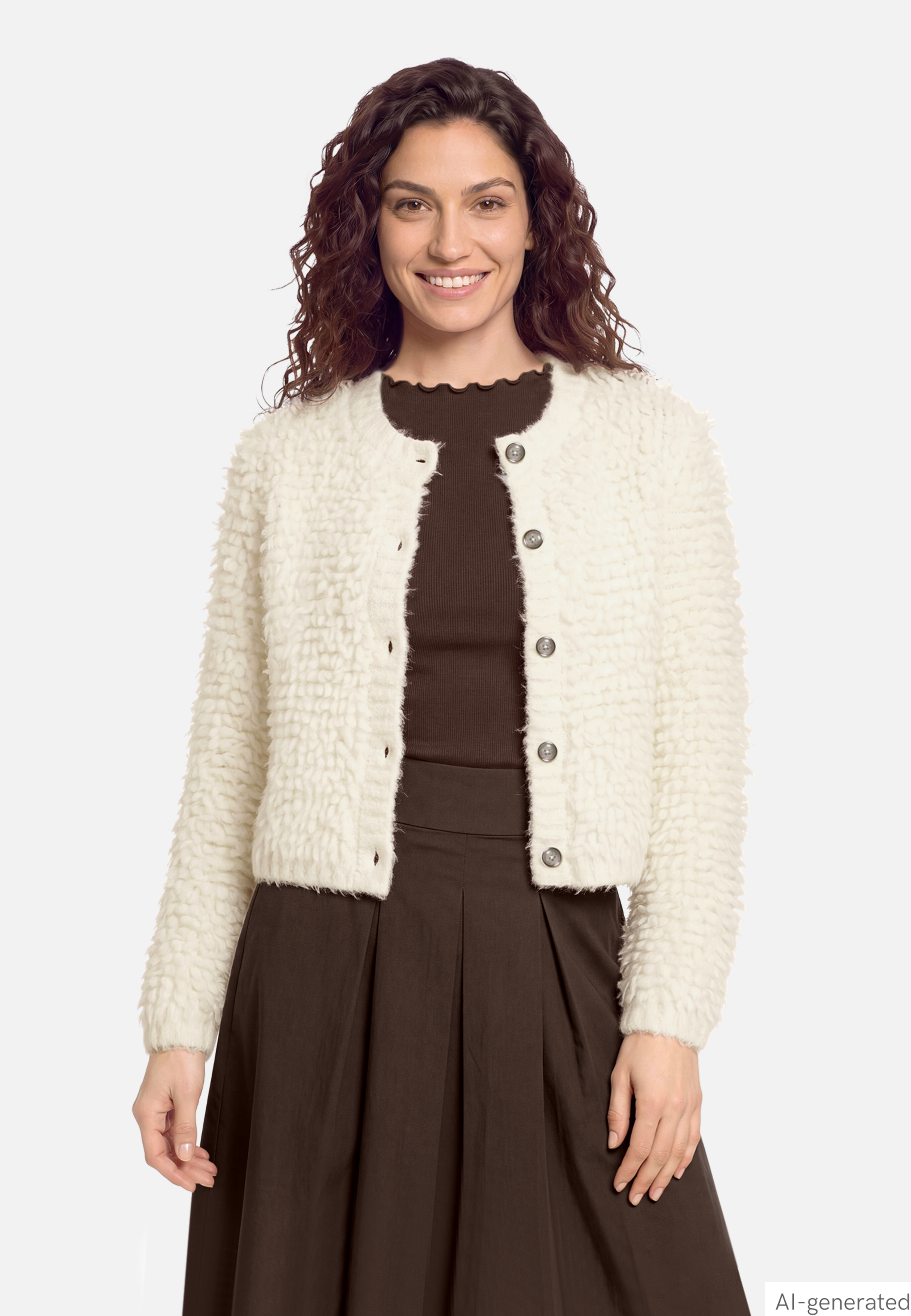 Cardigan mit Rundhalsausschnitt