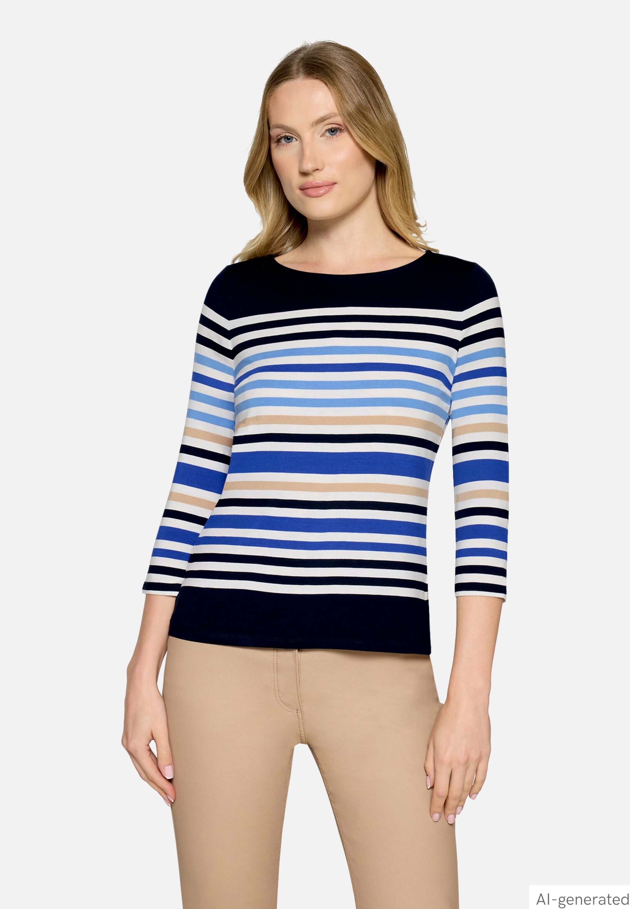 Basic Shirt mit U-Boot-Ausschnitt