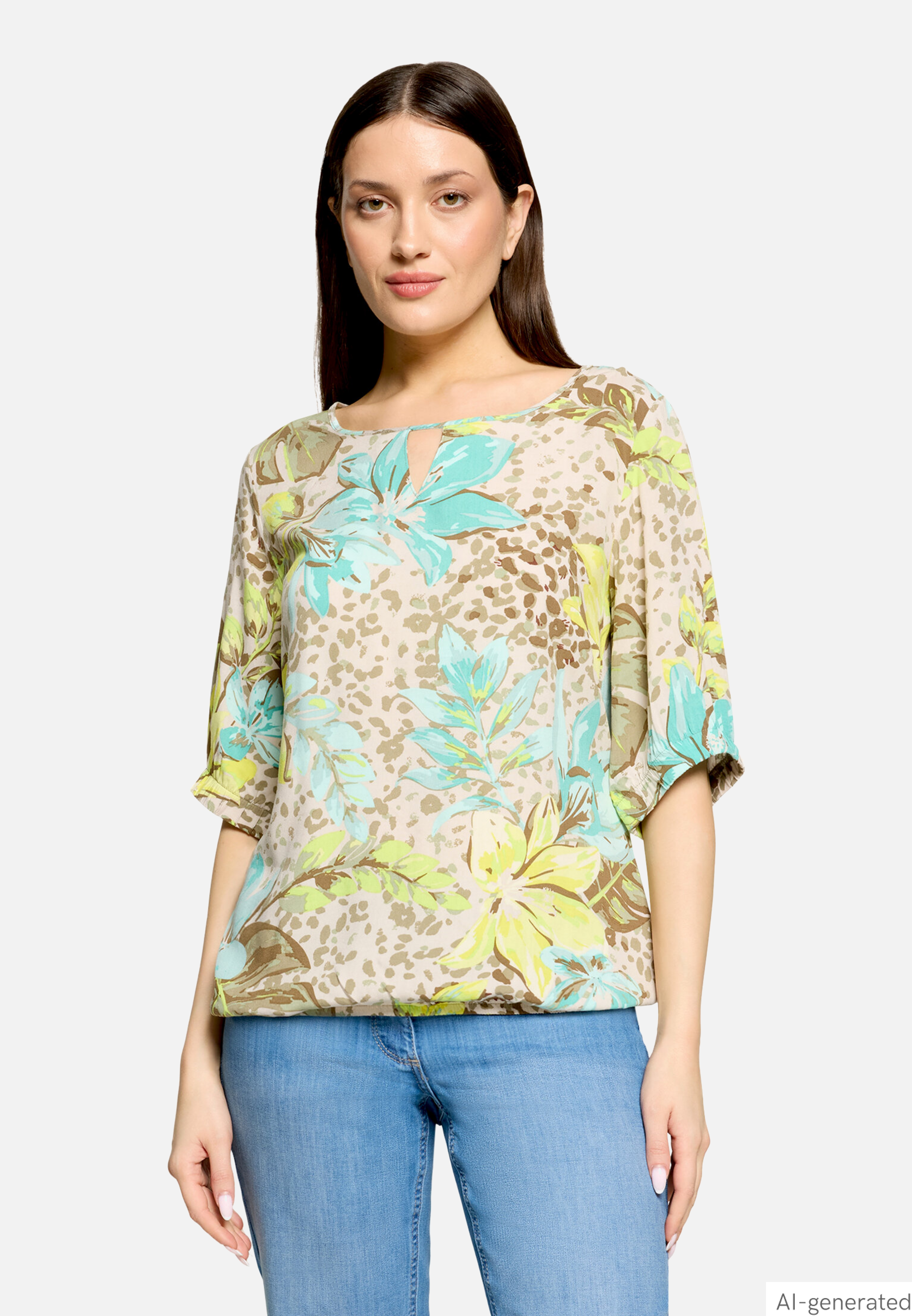 Schlupfbluse mit Cut-Outs