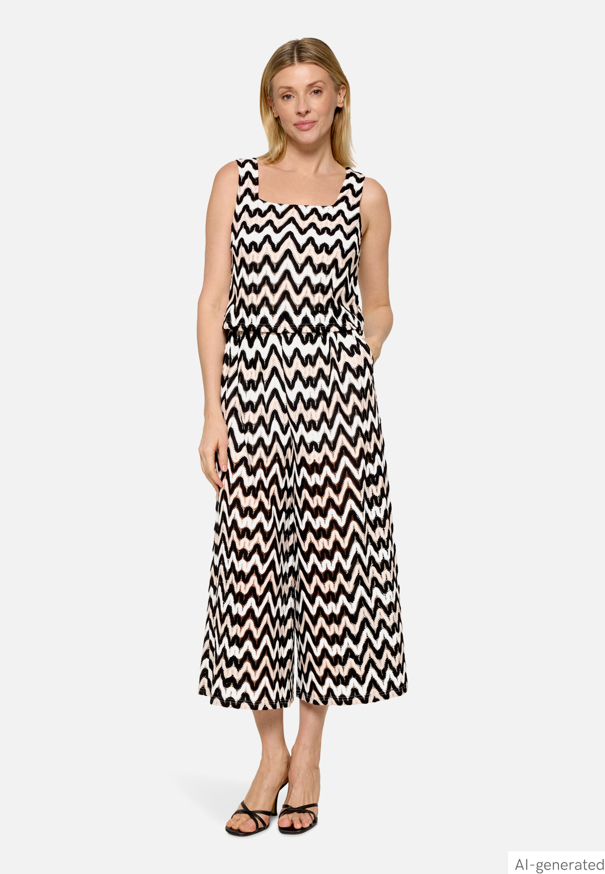 Jumpsuit mit Zickzack-Muster