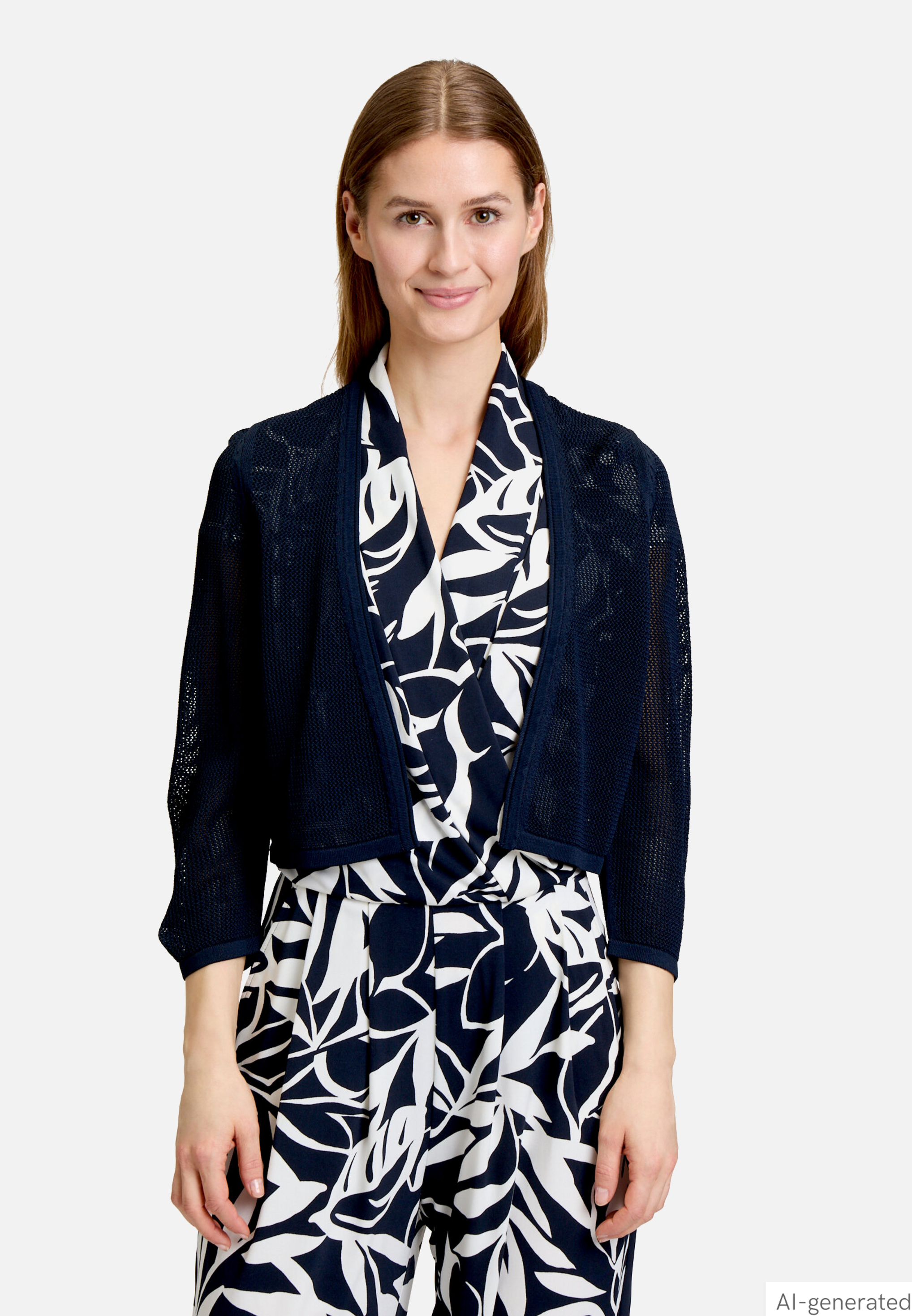 Sommer-Strickjacke mit 3/4 Arm