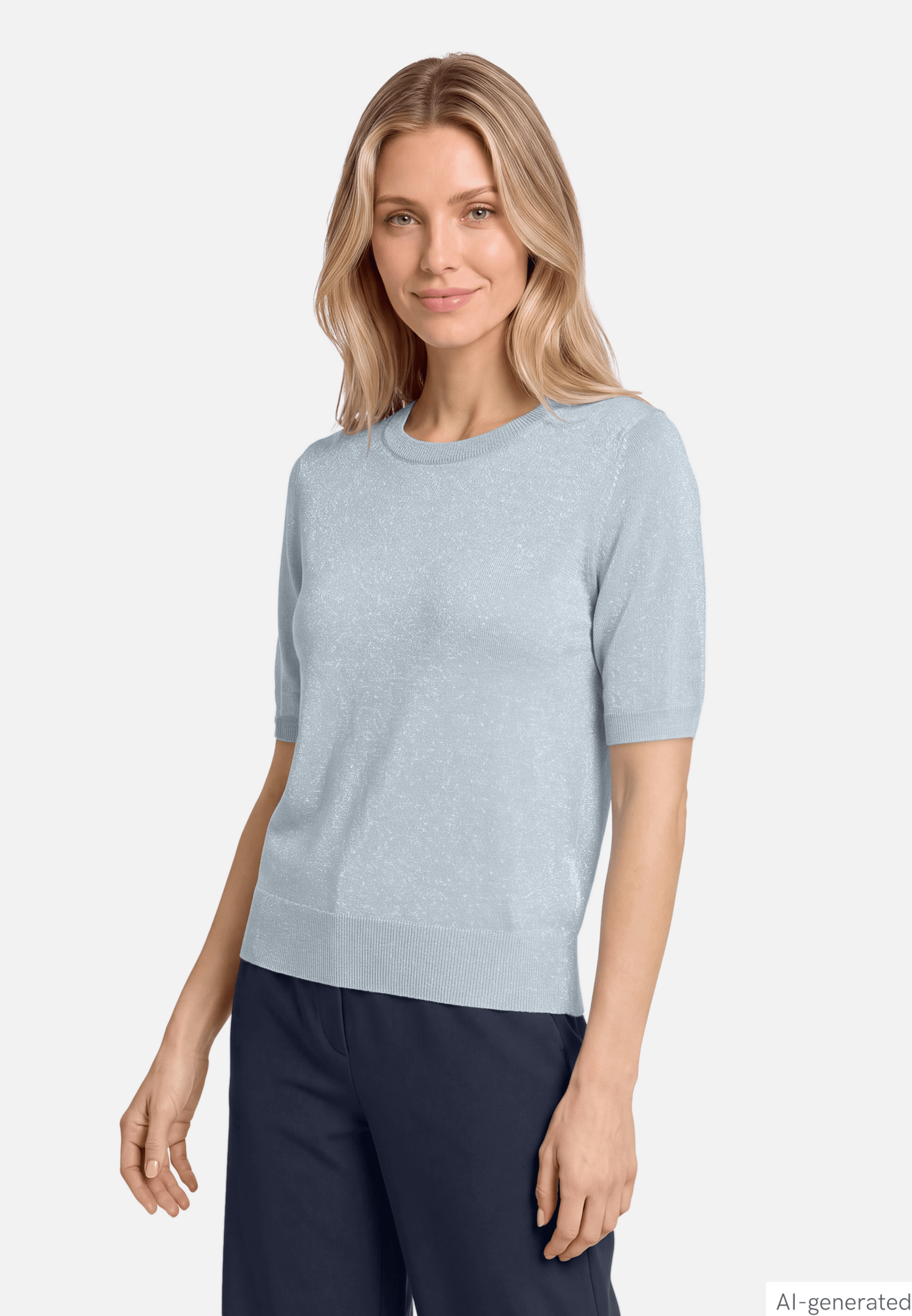 Feinstrickpullover mit Lurexfaden
