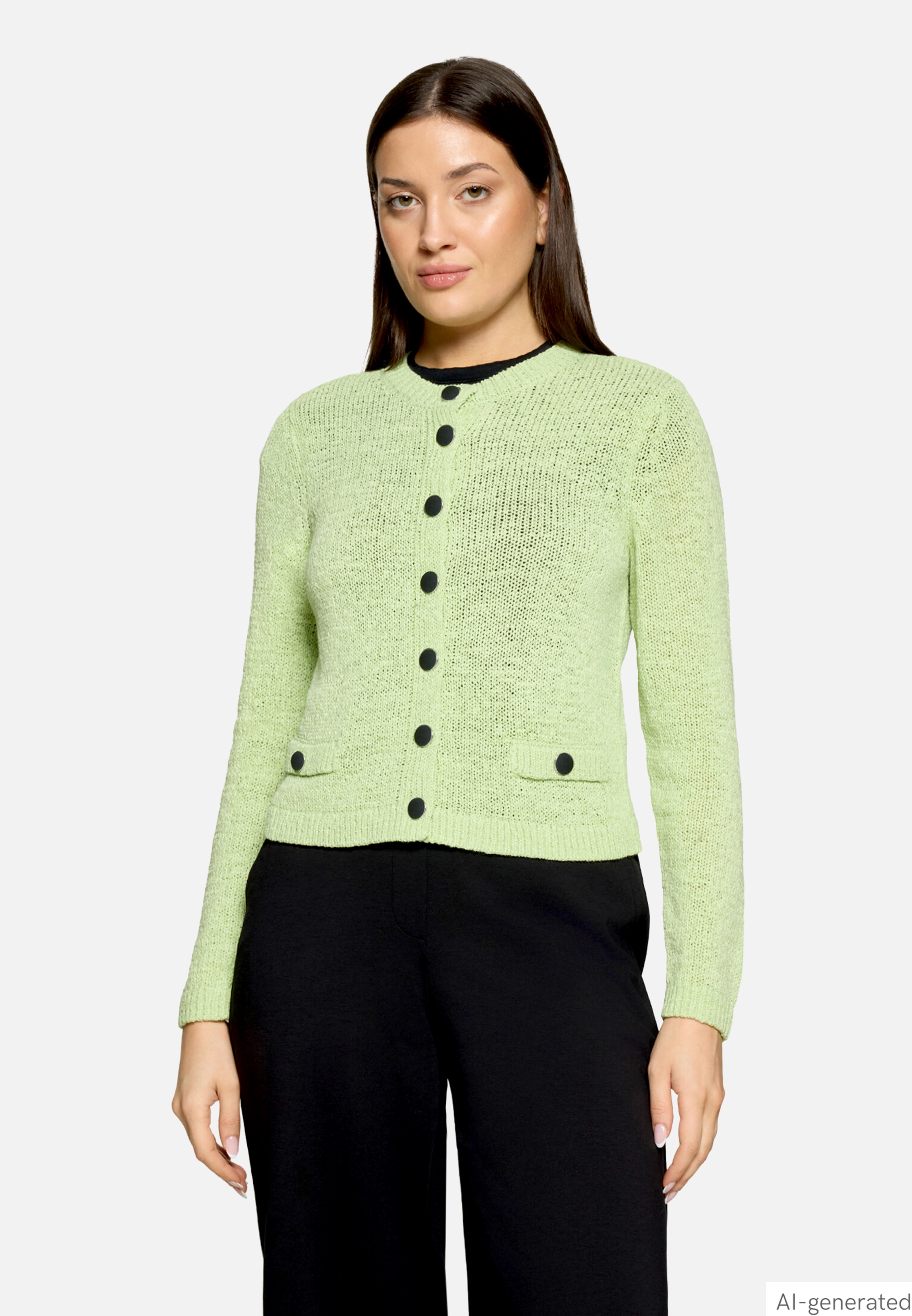 Strick-Cardigan mit aufgesetzten Taschen