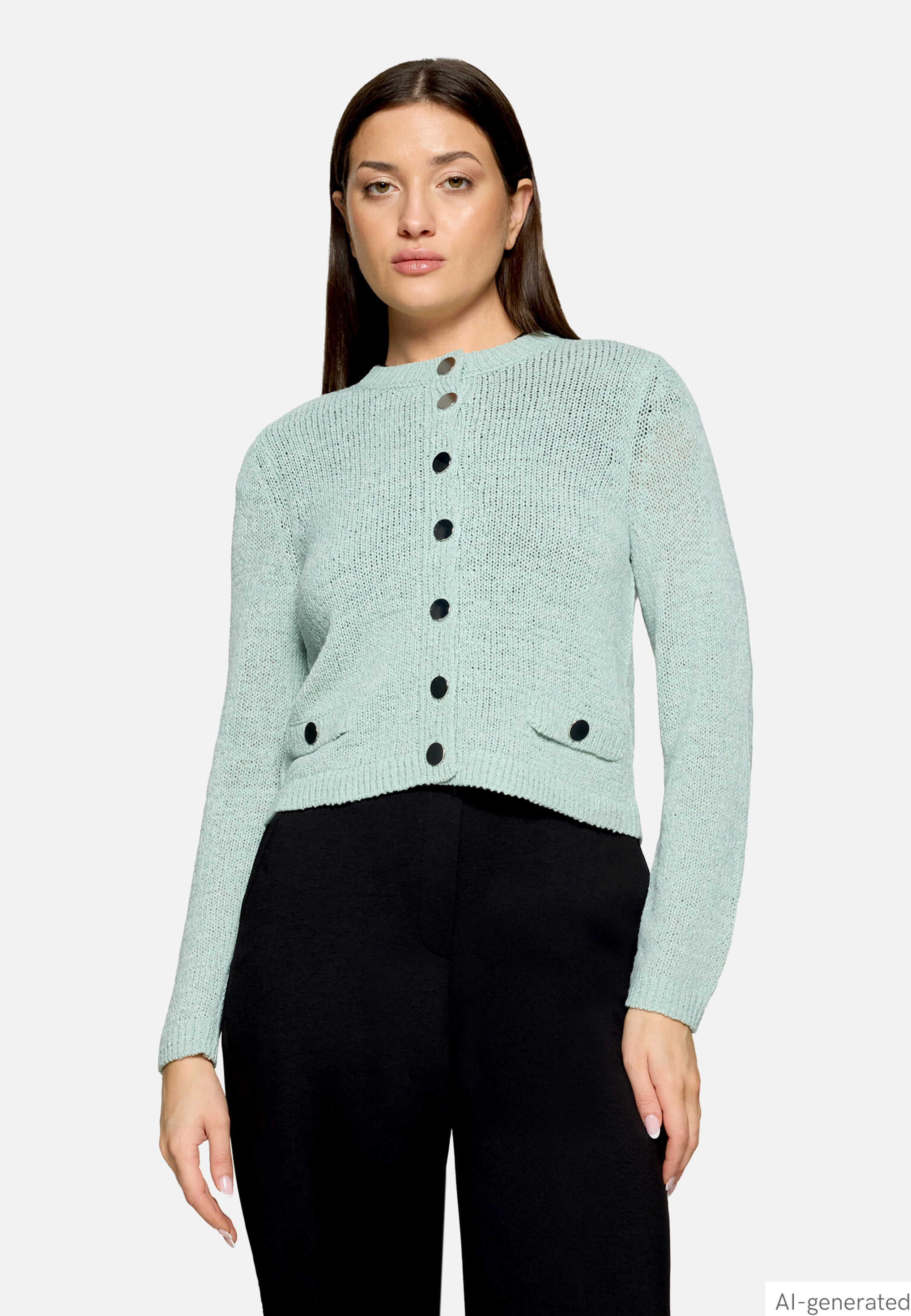 Strick-Cardigan mit aufgesetzten Taschen