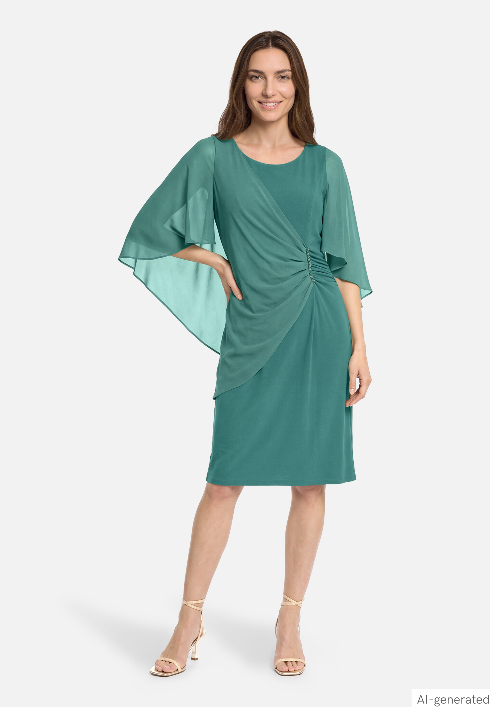 Cocktailkleid mit Raffung