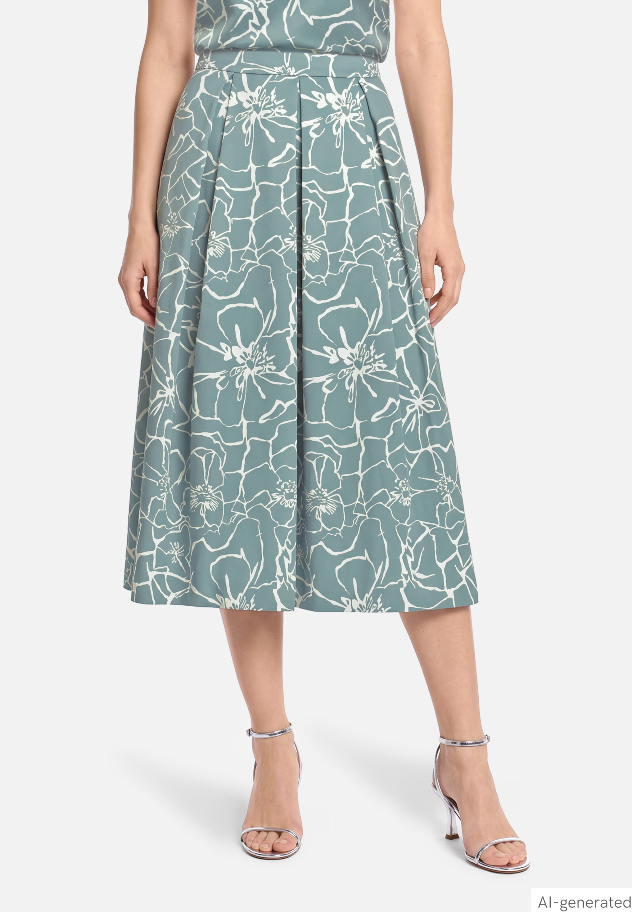 Faltenrock mit Jacquard
