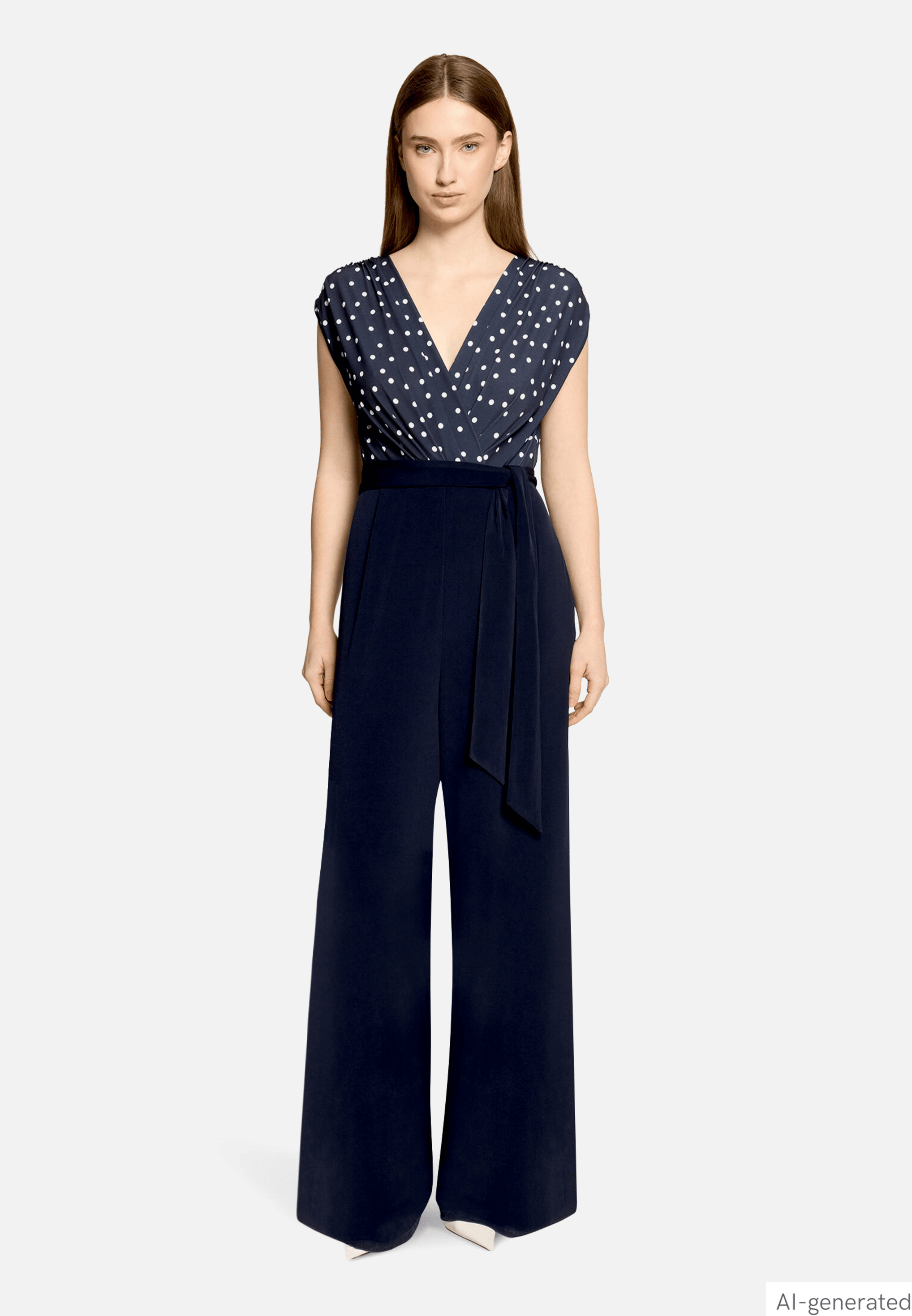 Jumpsuit mit Bundfalten