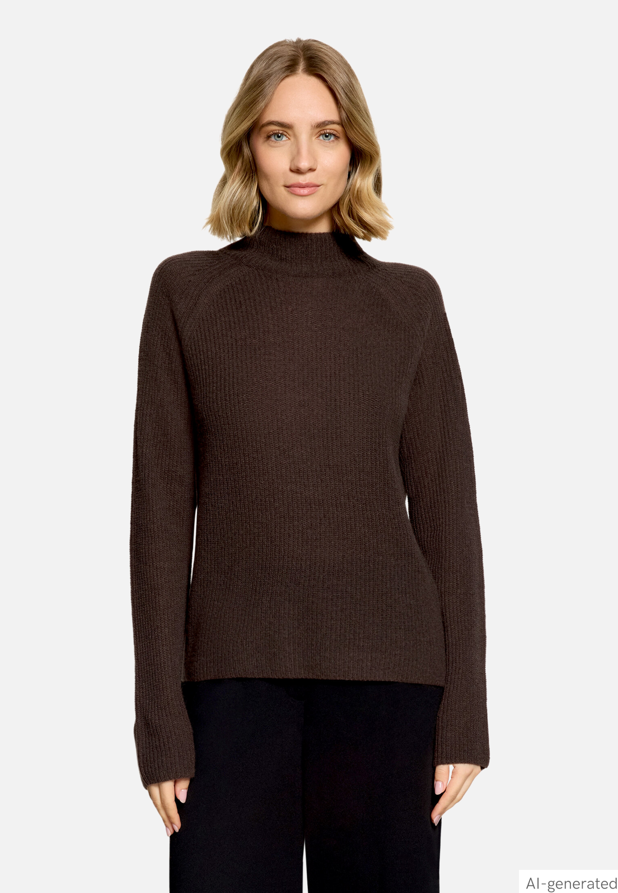 Kaschmir-Pullover mit Stehkragen