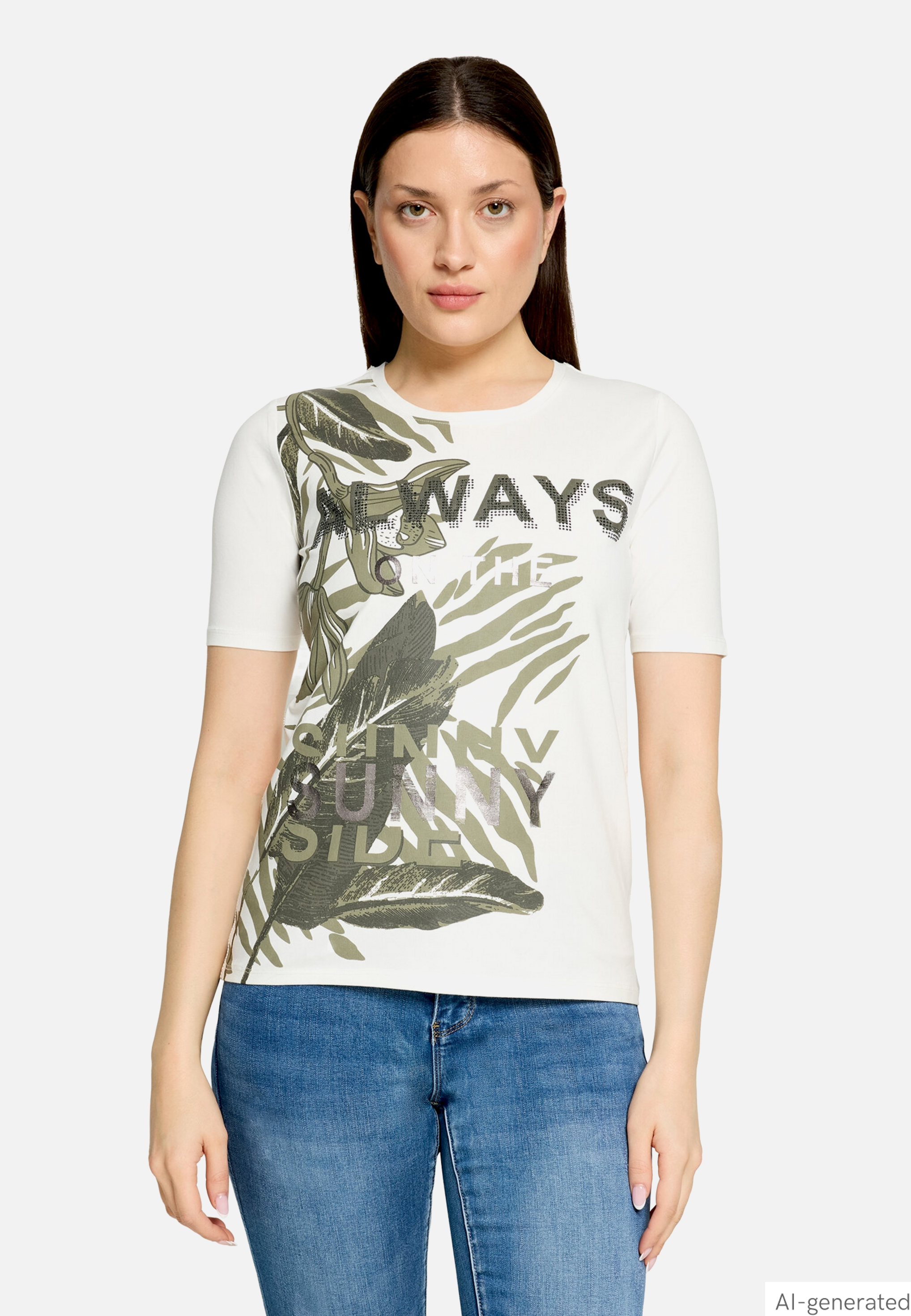 Basic Shirt mit Aufdruck