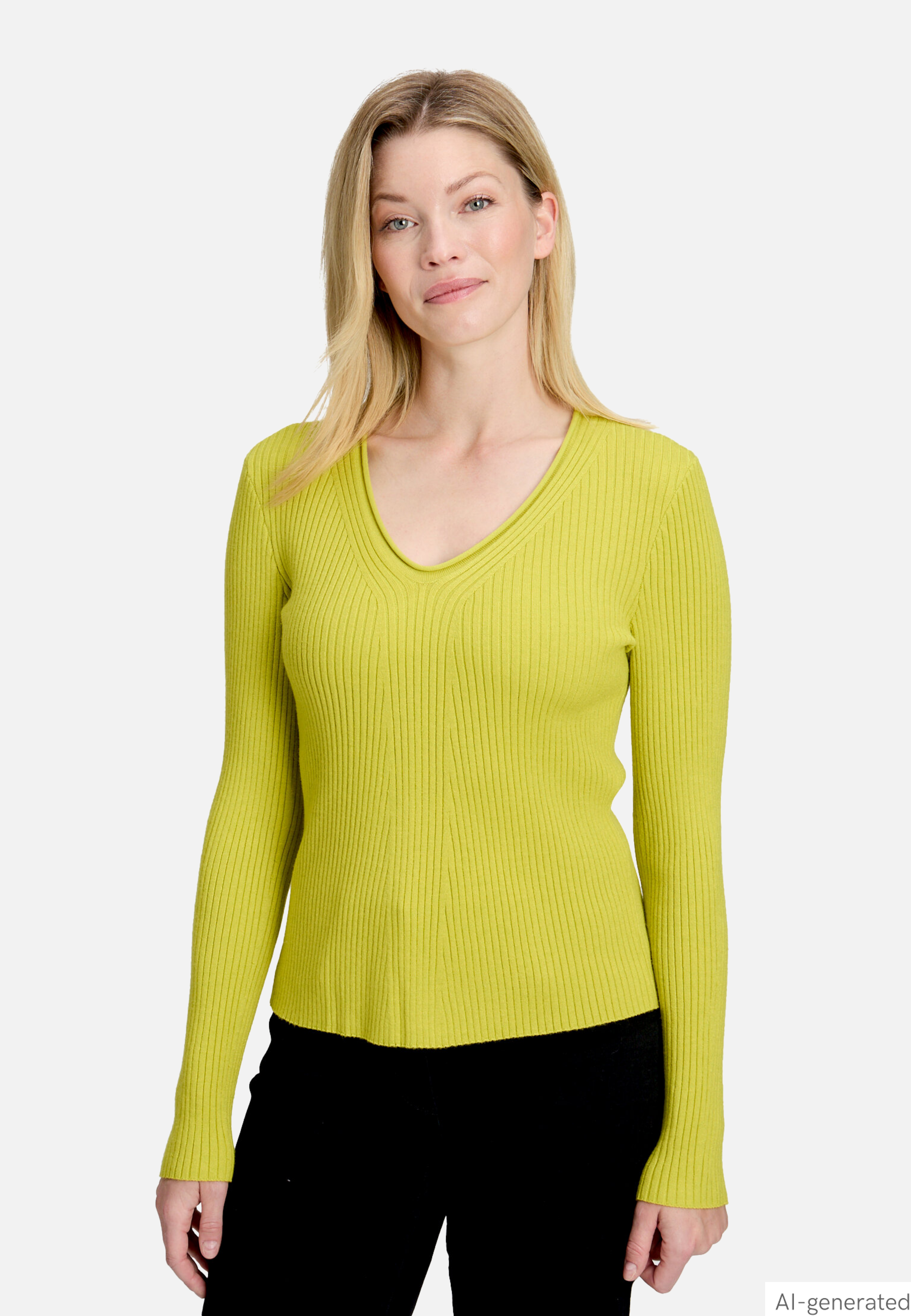 Feinstrickpullover Mit Rippenstruktur