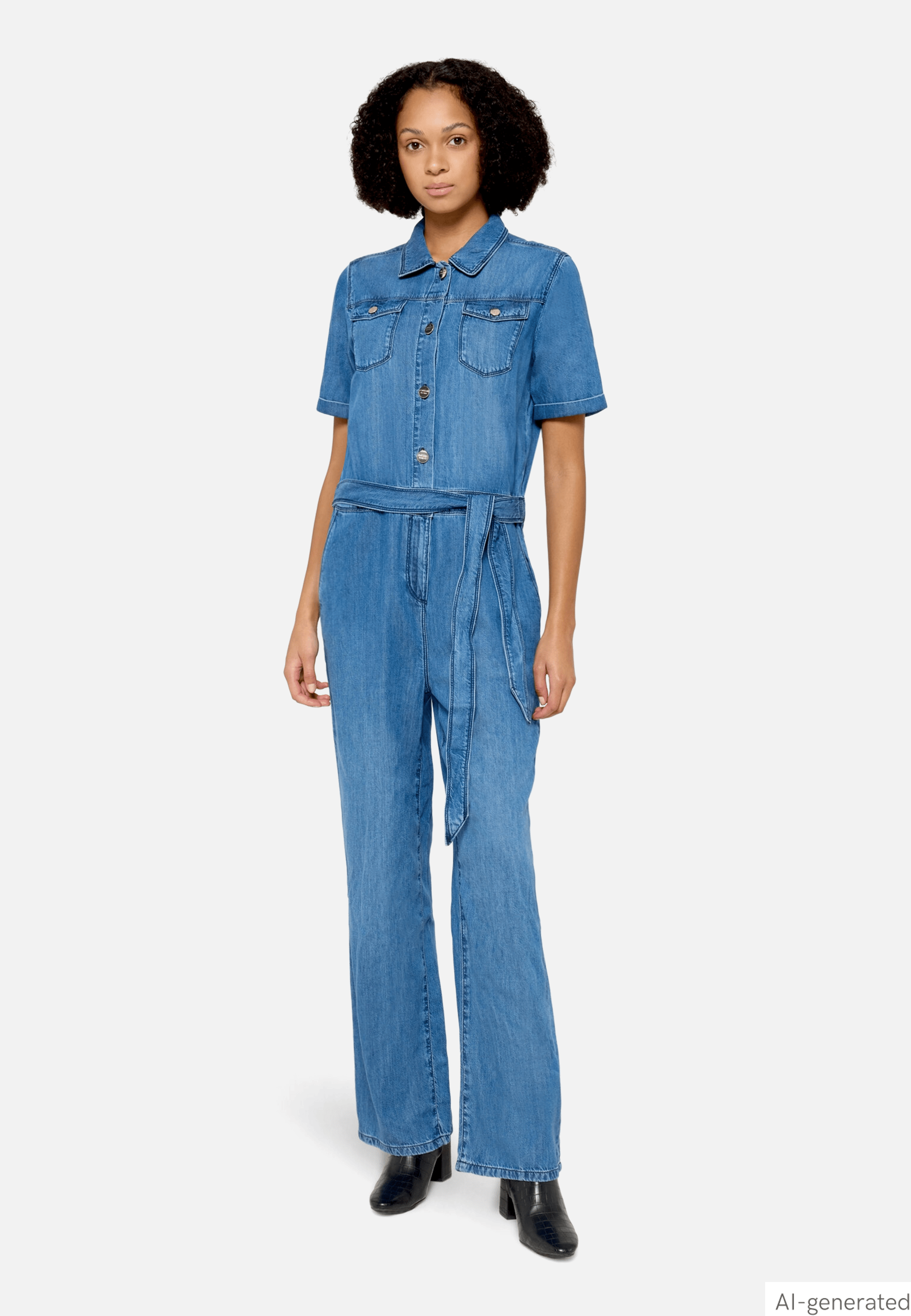 Jumpsuit mit Bindegürtel