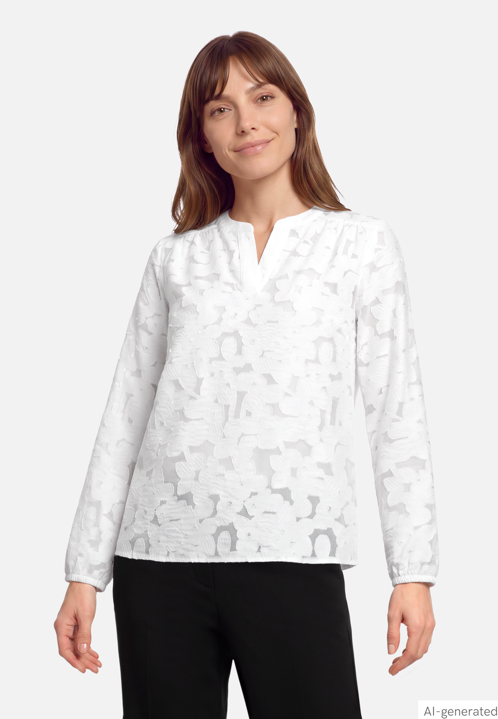 Schlupfbluse mit Muster