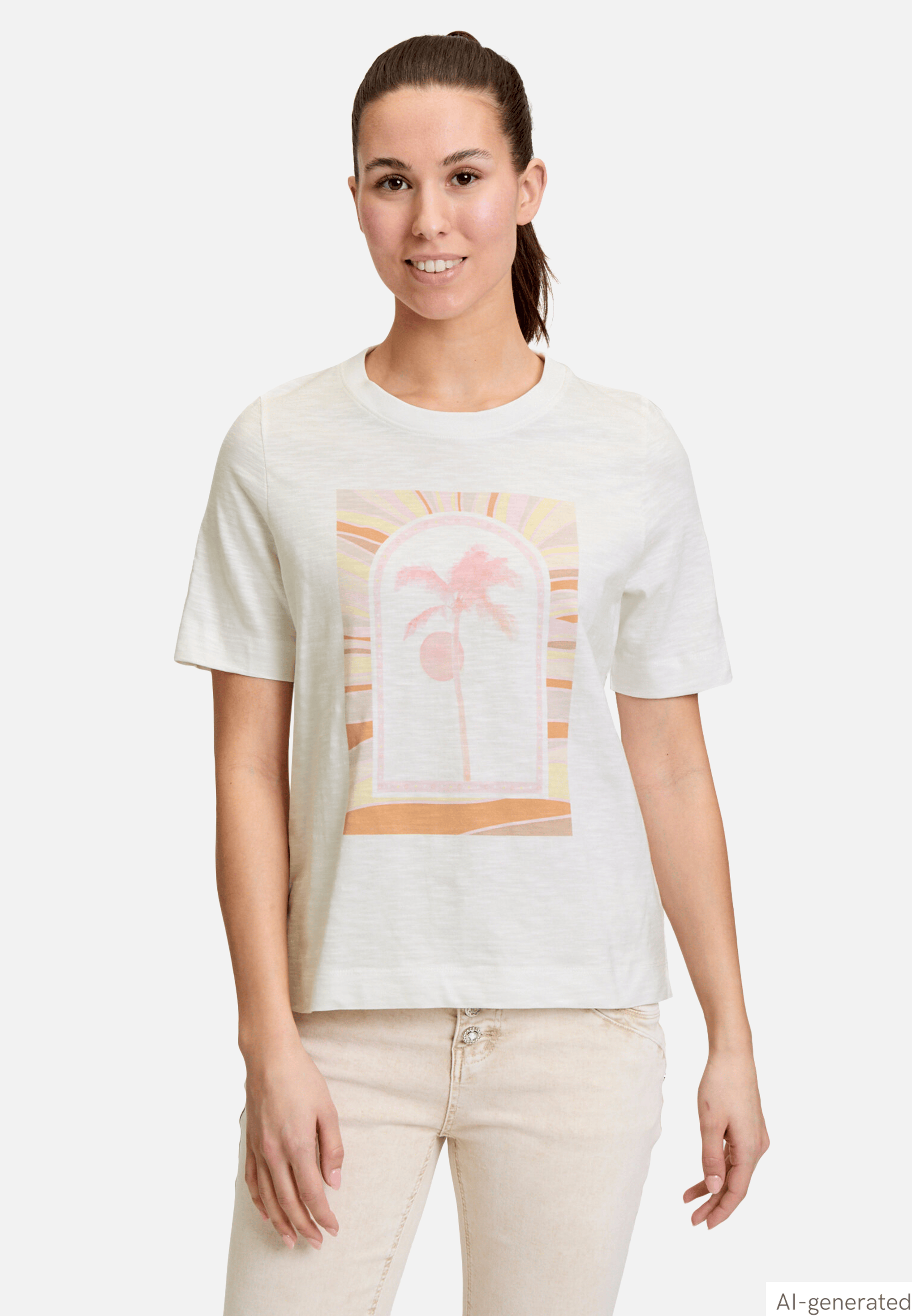 Printshirt mit Rundhalsausschnitt
