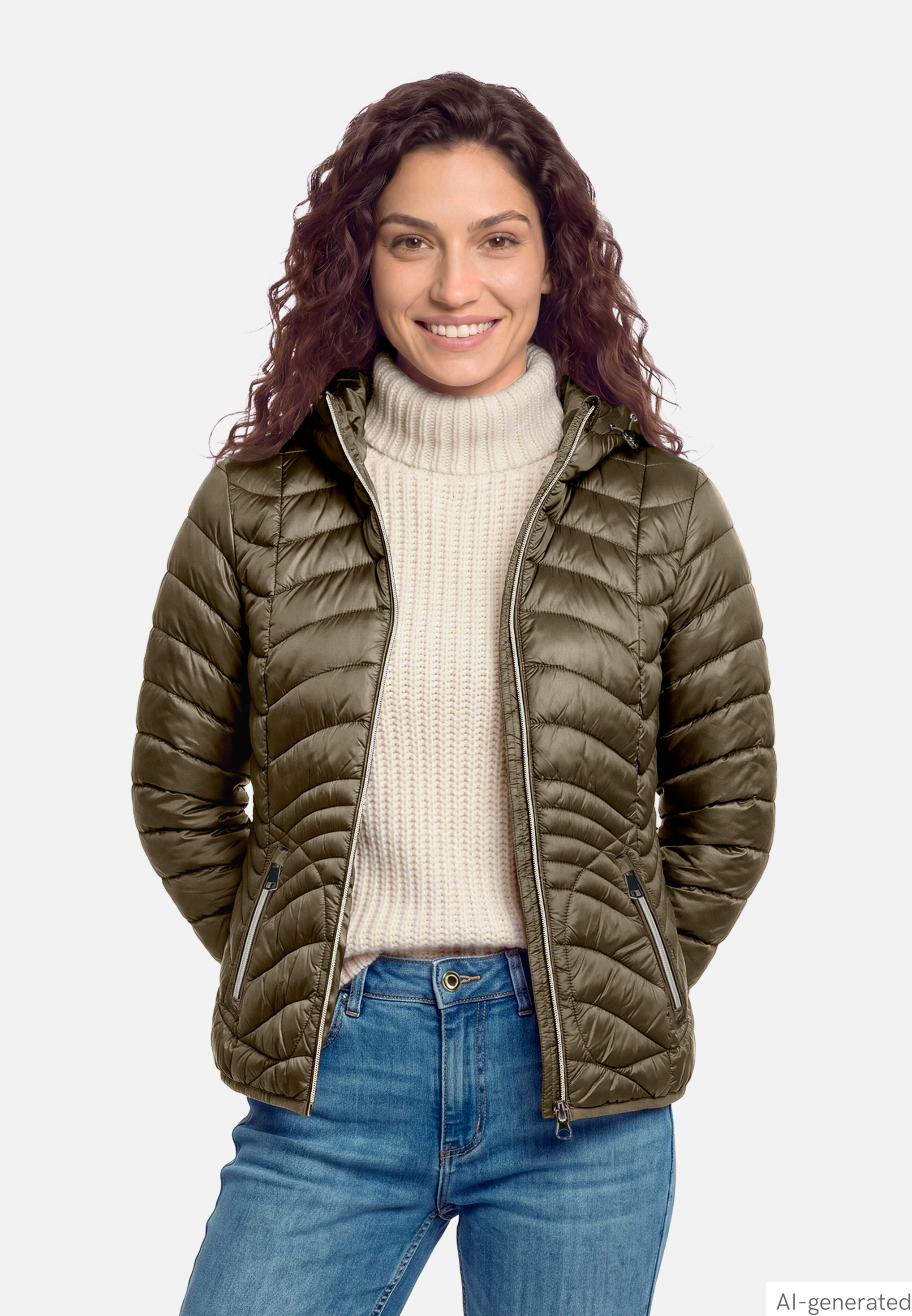 Steppjacke mit Reißverschlusstaschen