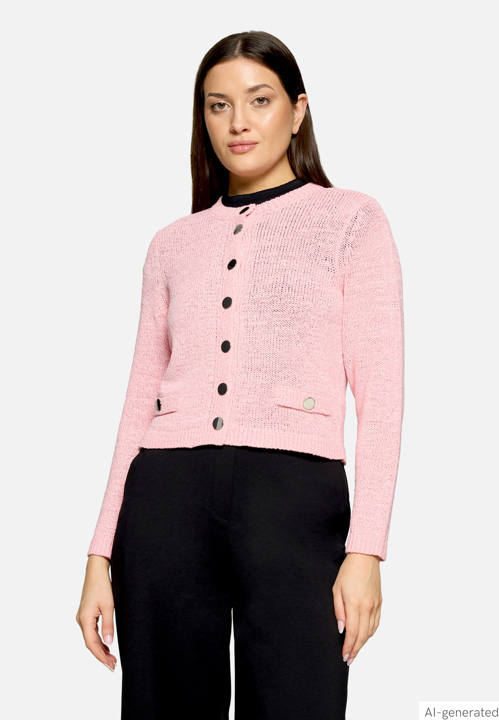 Strick-Cardigan mit aufgesetzten Taschen