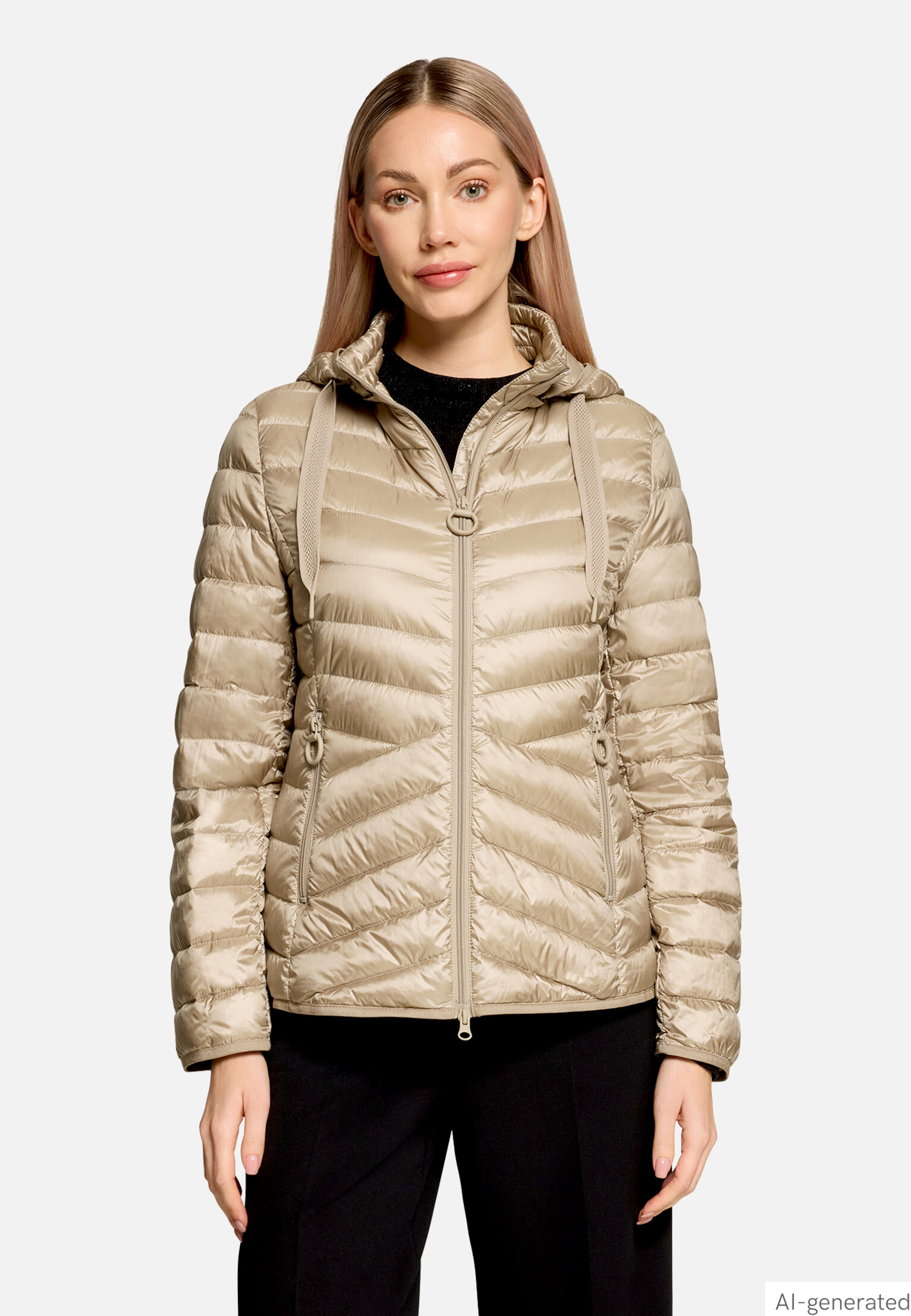 Outdoorjacke mit abnehmbarer Kapuze