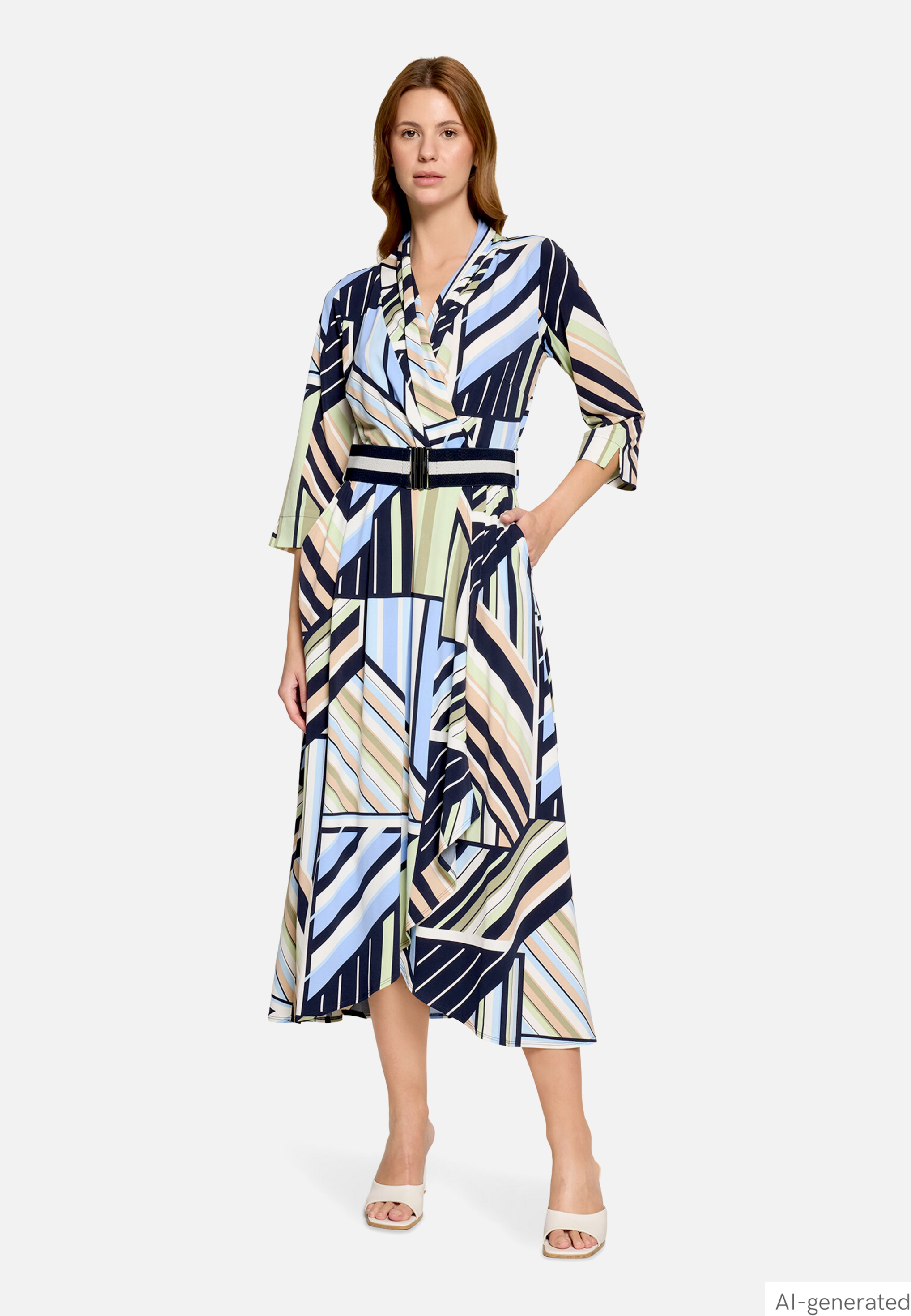 Midikleid mit Volant