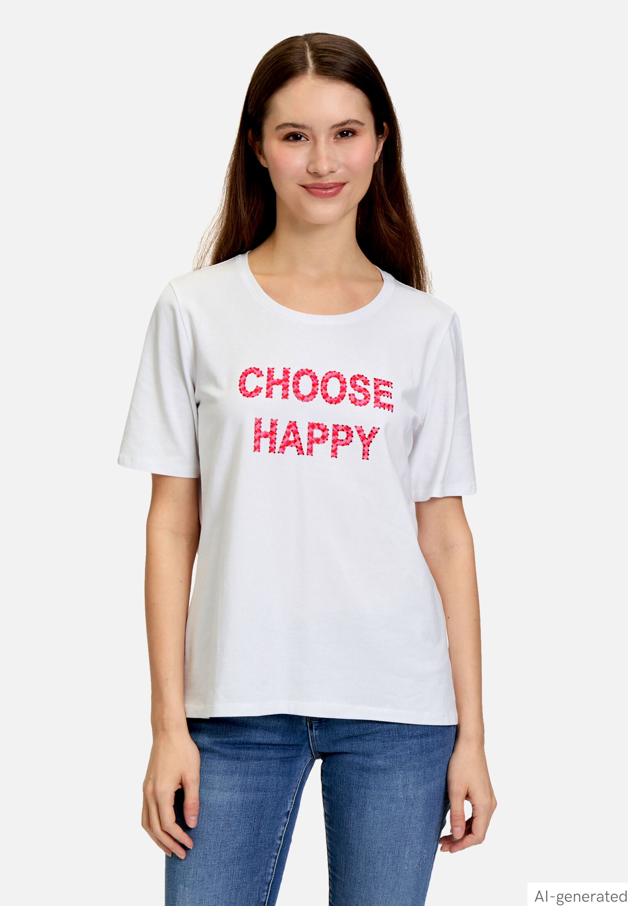 Basic Shirt mit Aufdruck