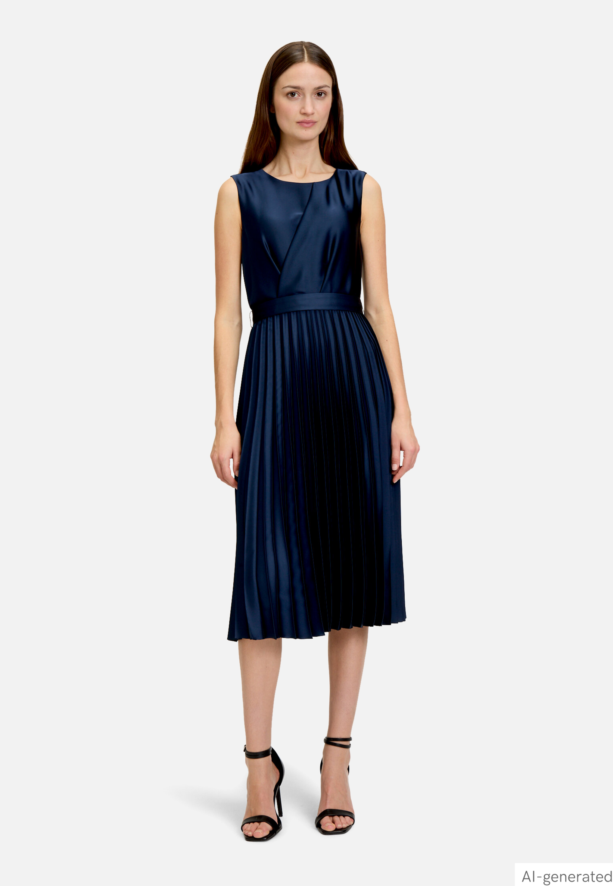 Chiffonkleid mit Plissee