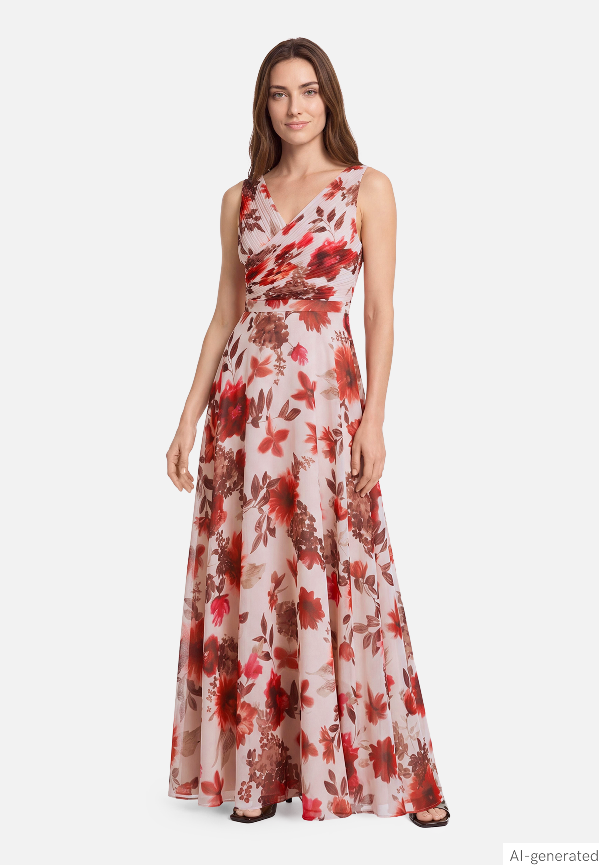 Abendkleid mit Plissee