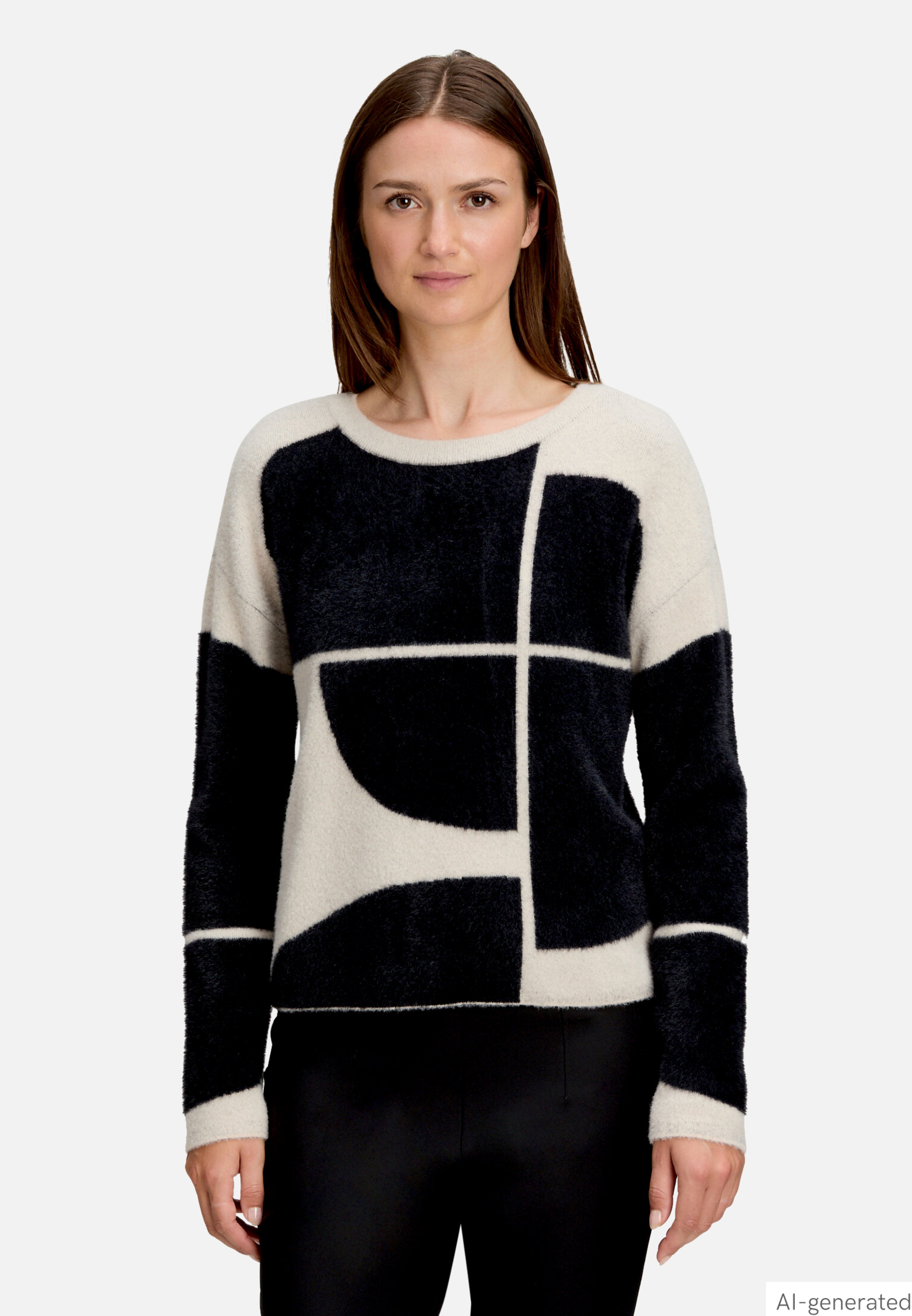 Strickpullover mit Jacquard