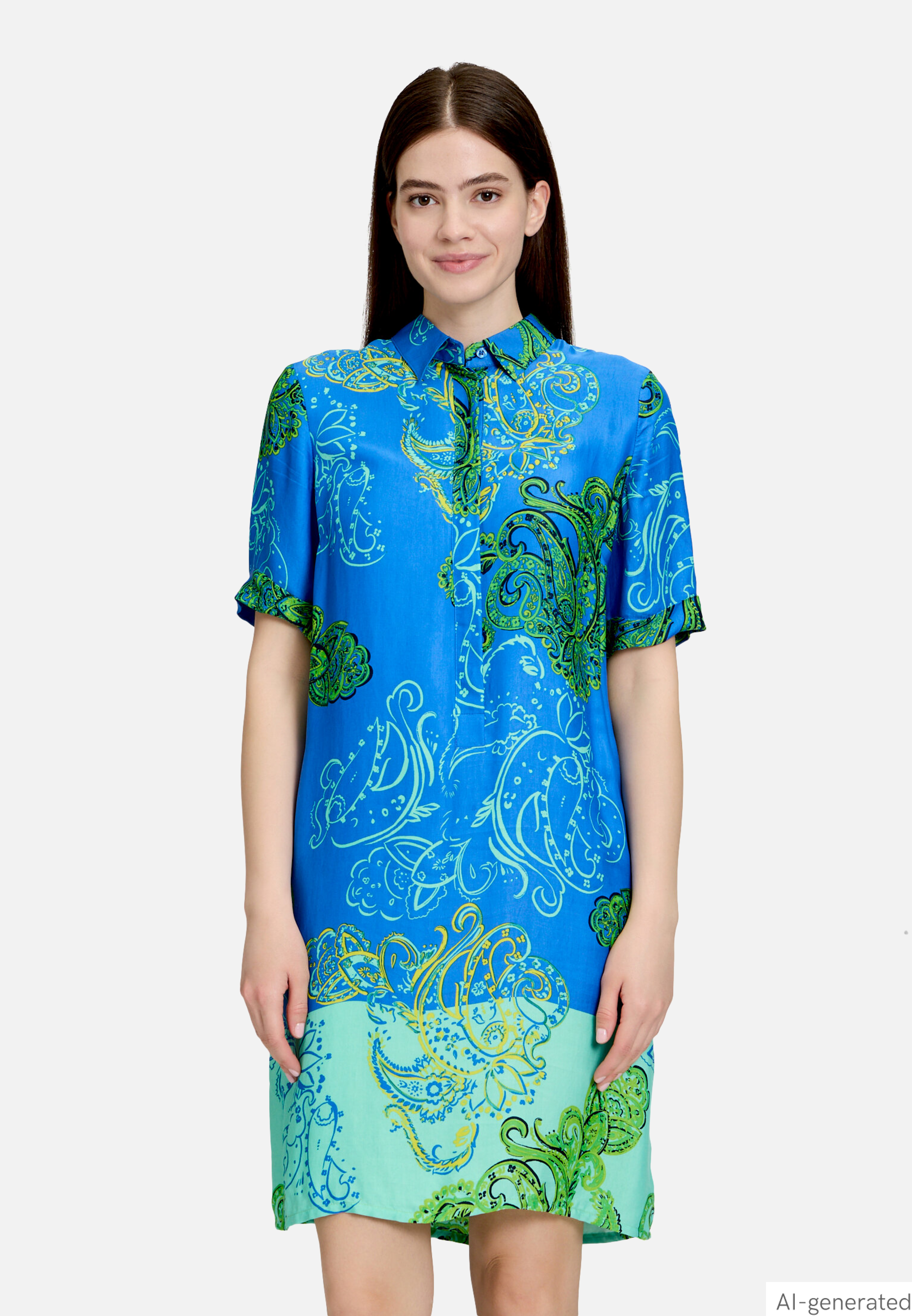 Hemdblusenkleid mit Knopfleiste