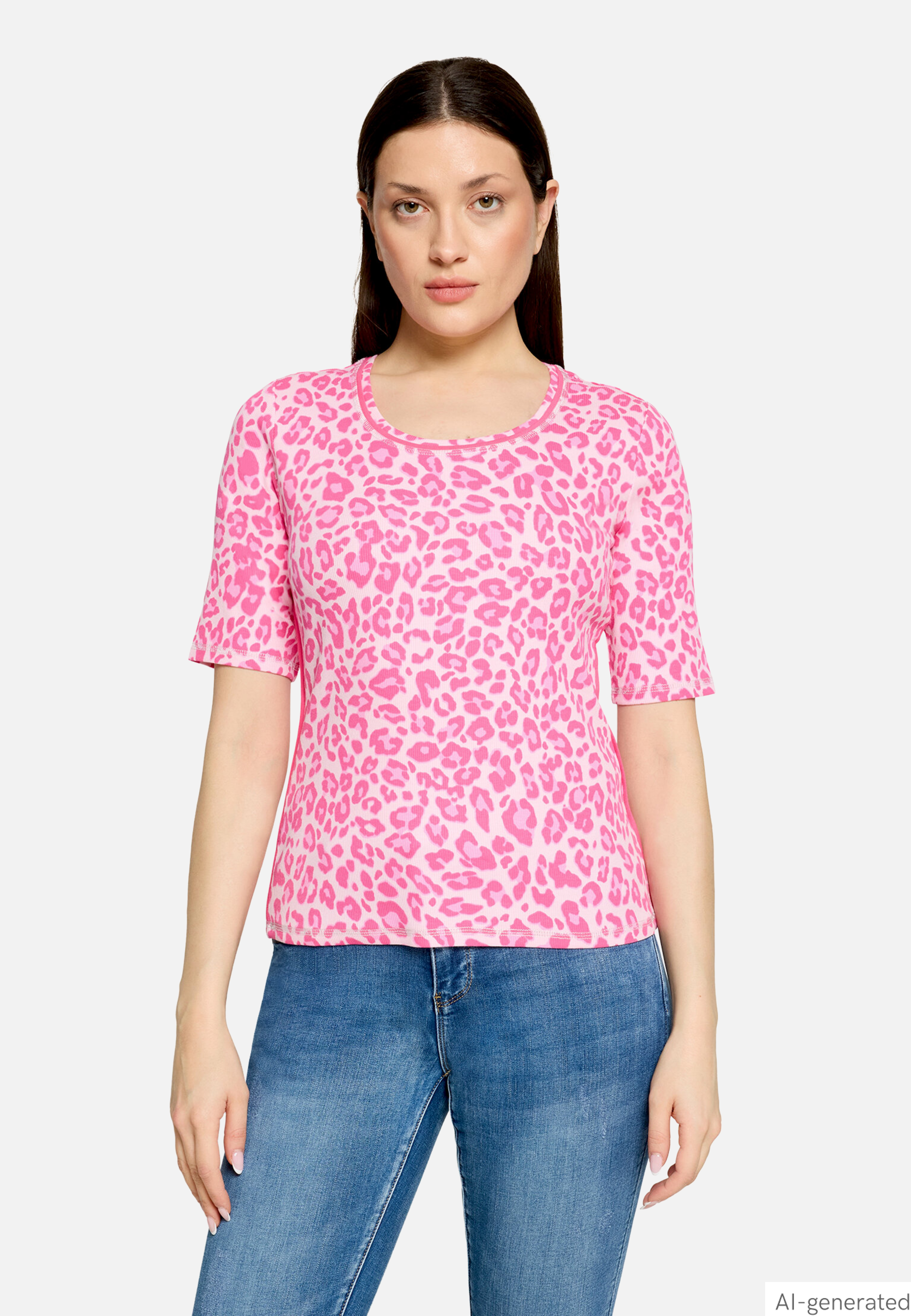 Basic Shirt mit Rippenstruktur