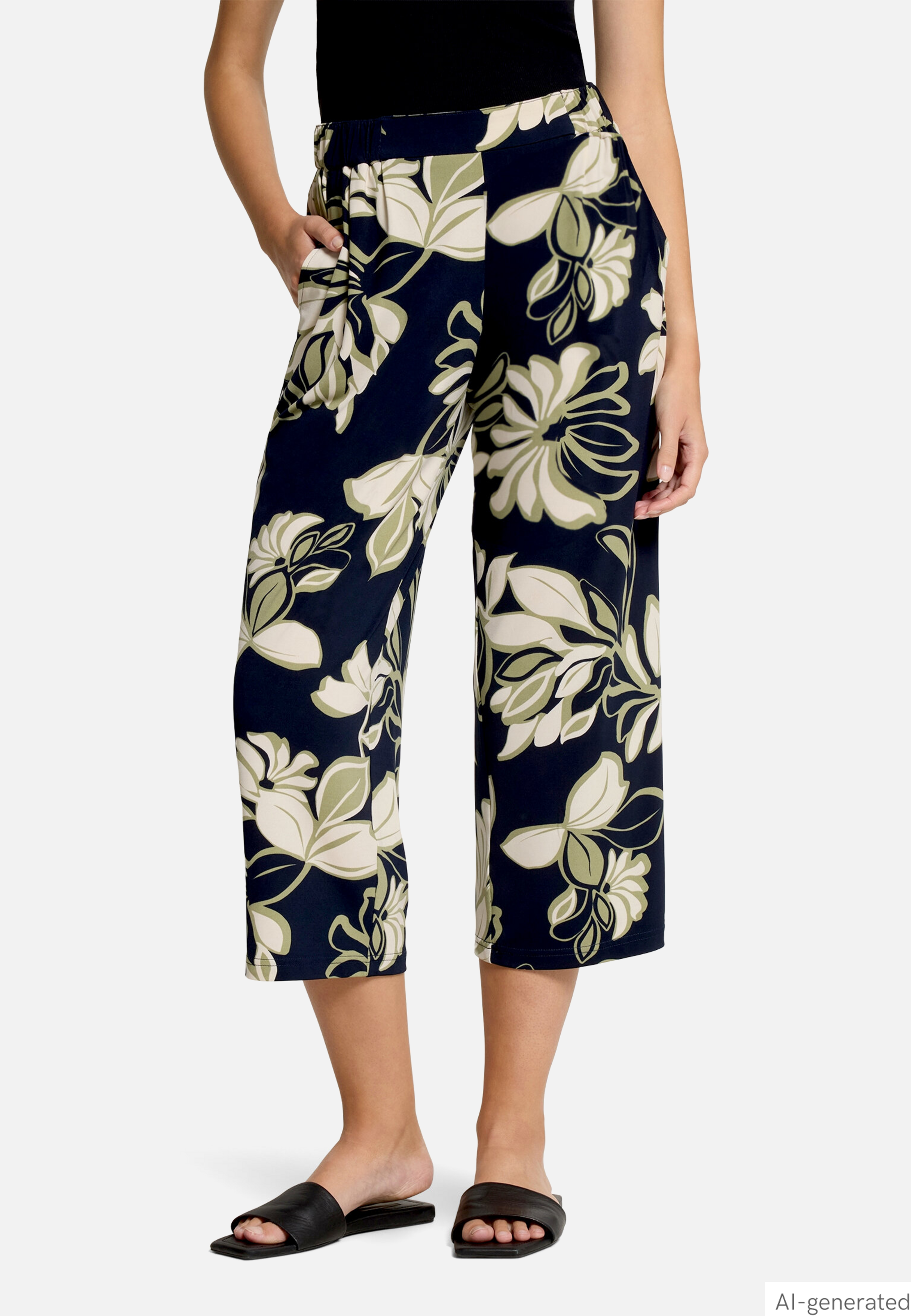 Schlupfhose mit Bundfalten