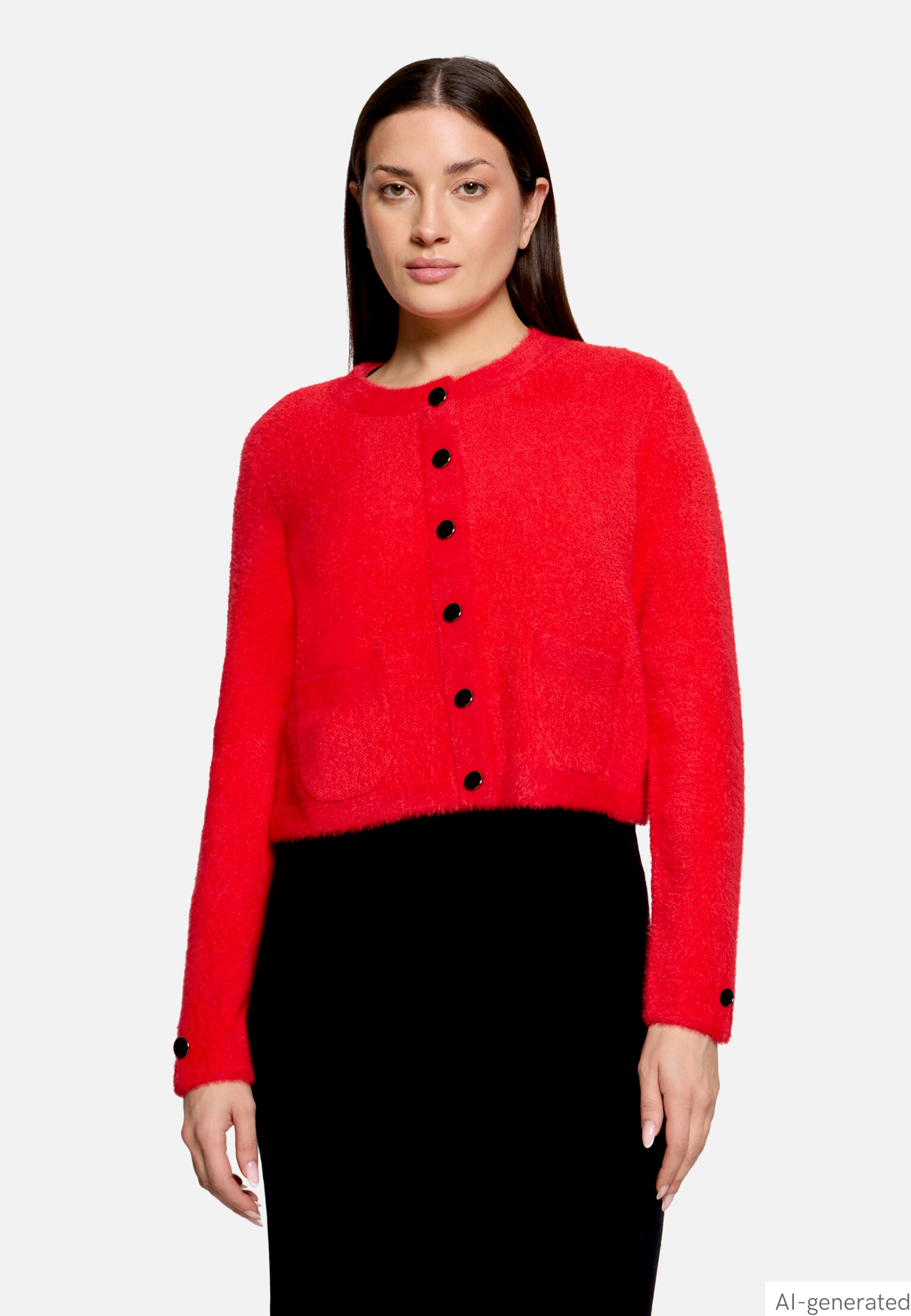 Strick-Cardigan mit aufgesetzten Taschen