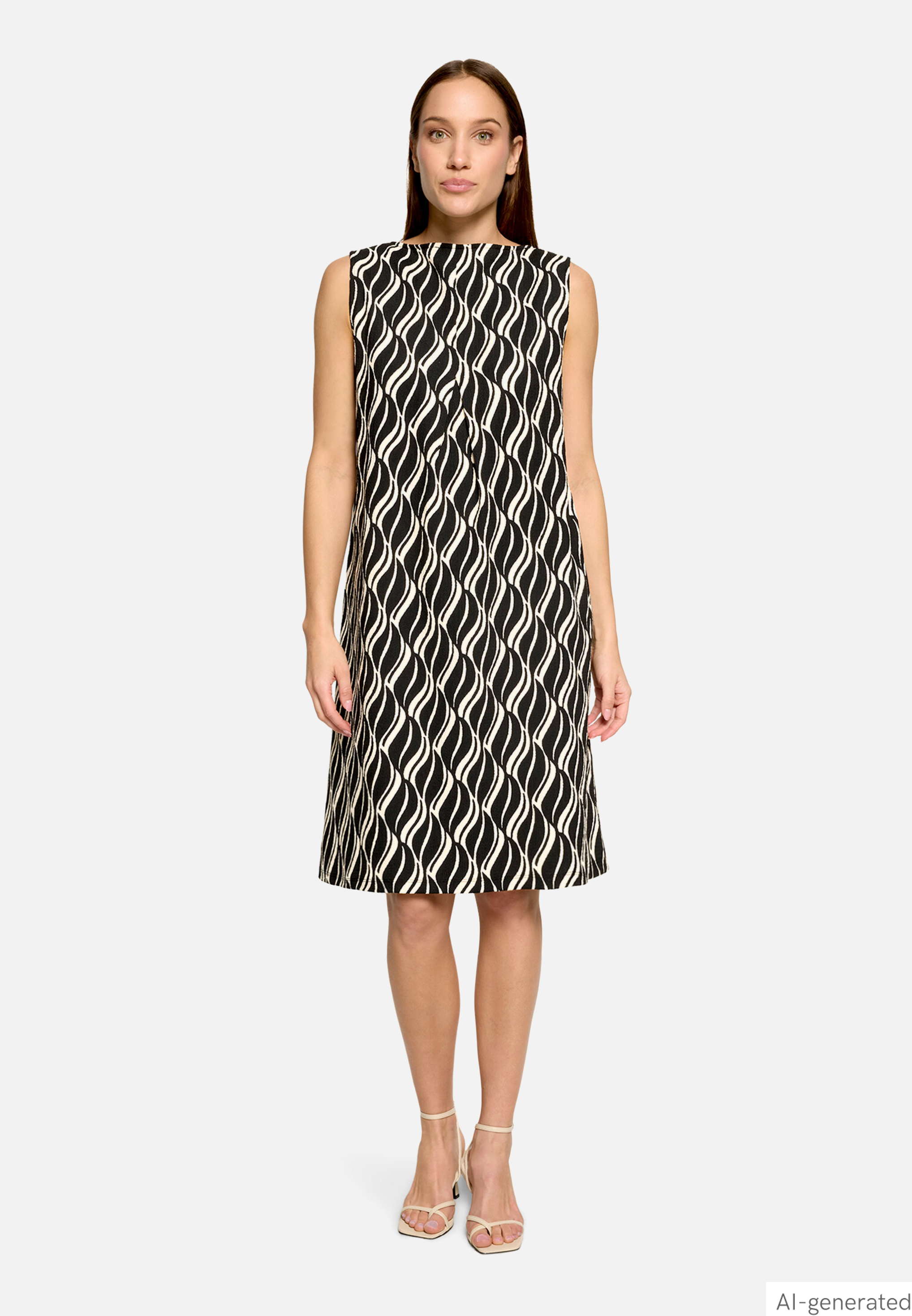 Midikleid mit grafischem Muster
