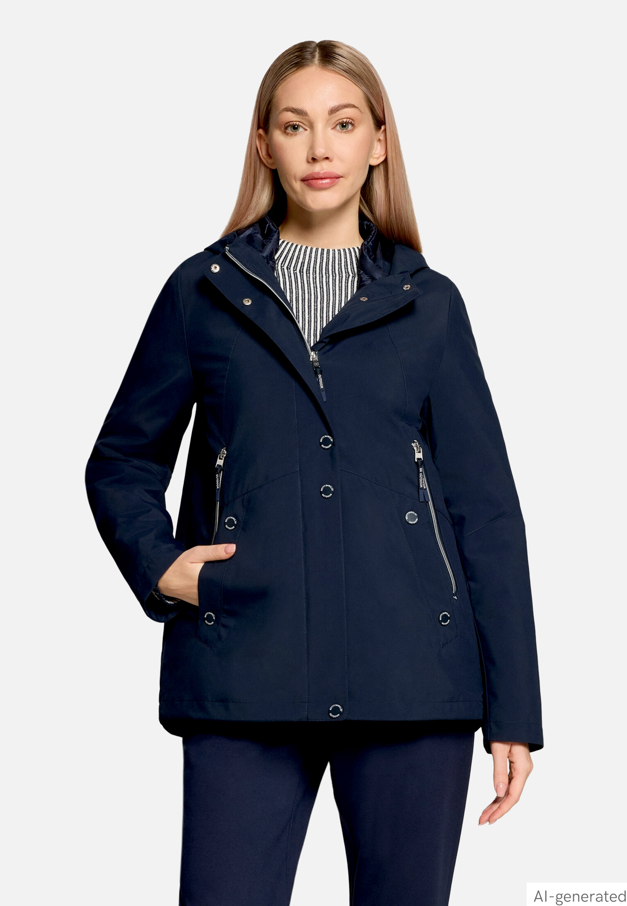 Outdoorjacke mit Kapuze