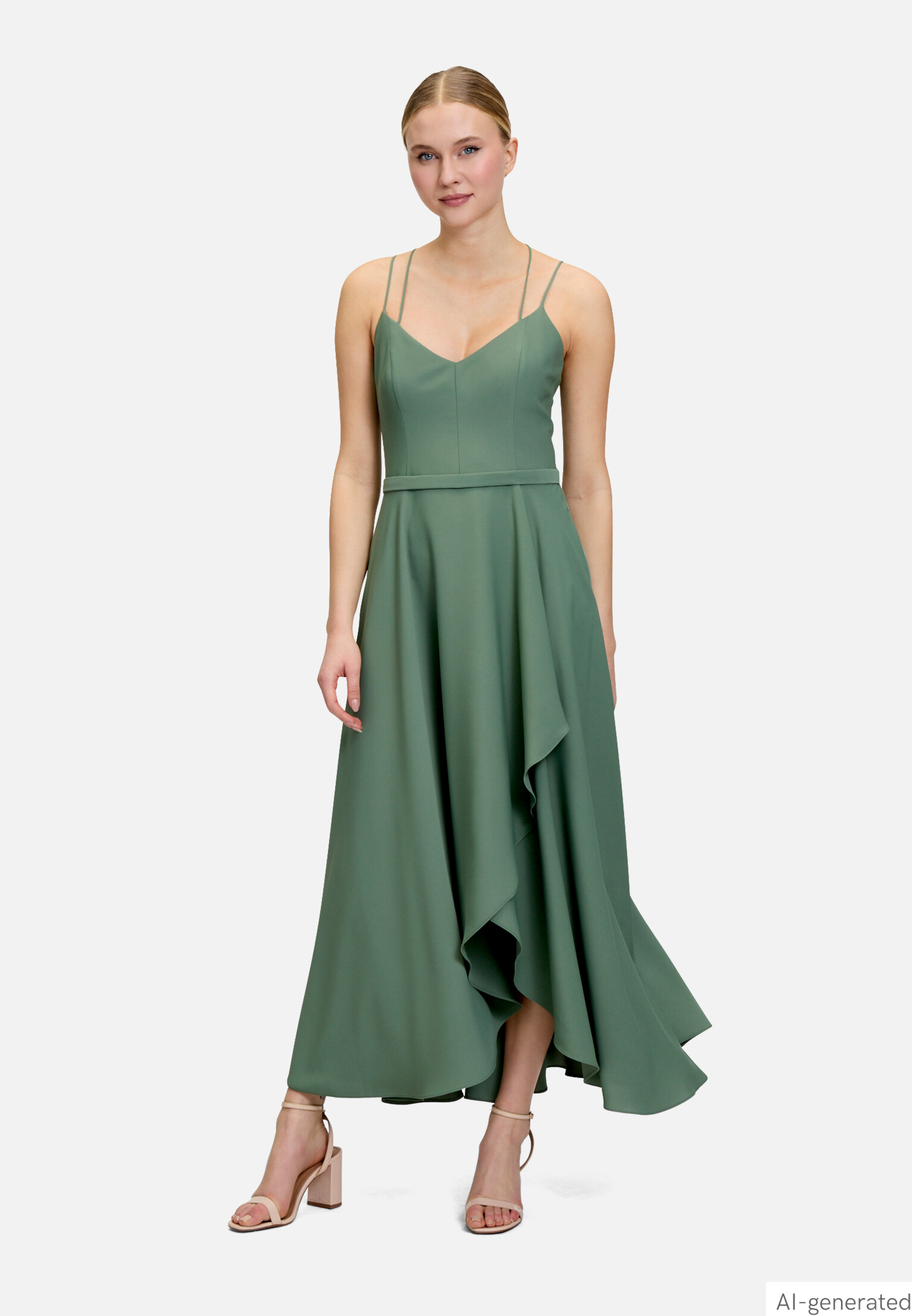 Abendkleid mit Volant