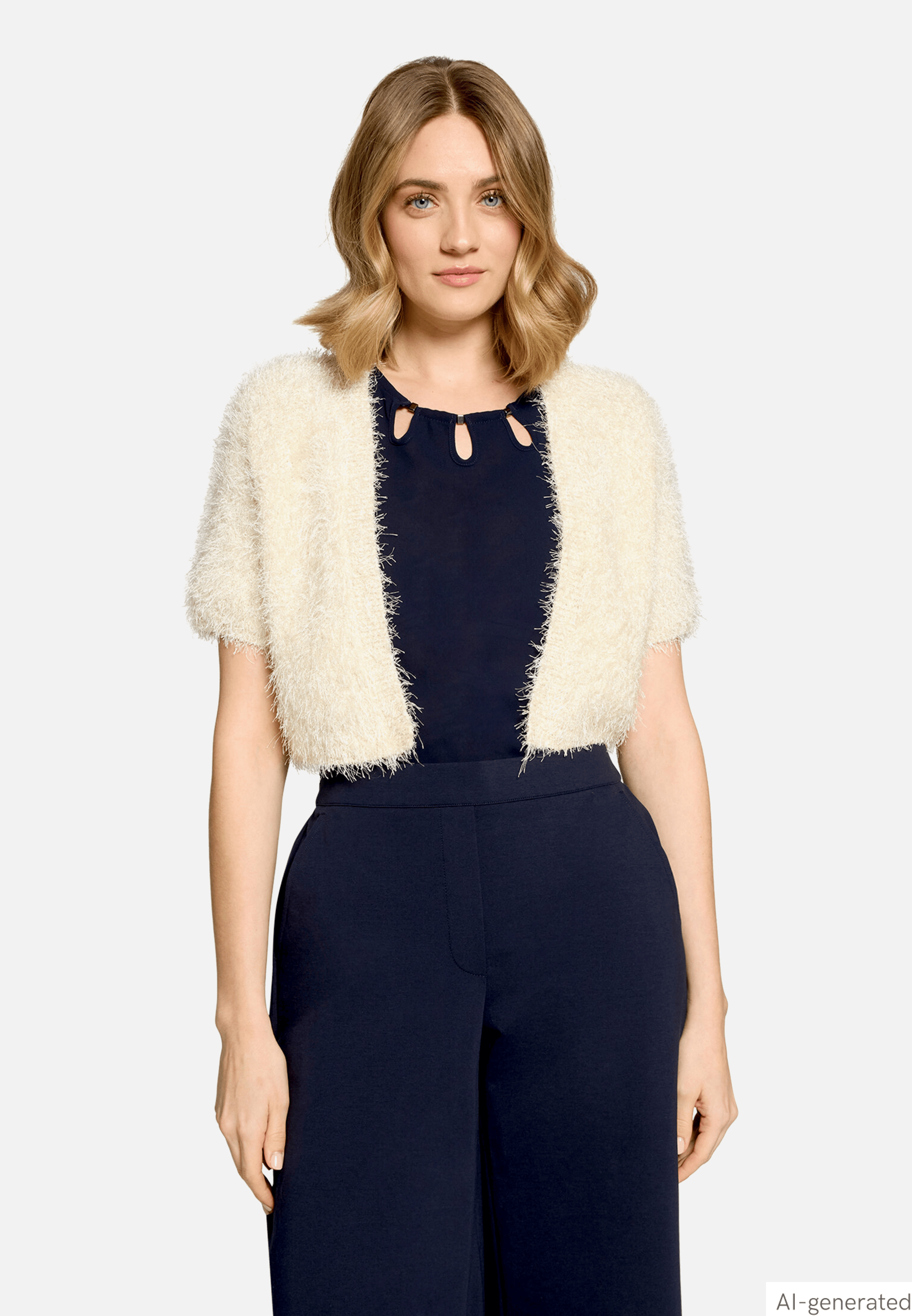 Sommer-Strickjacke mit Effektgarn