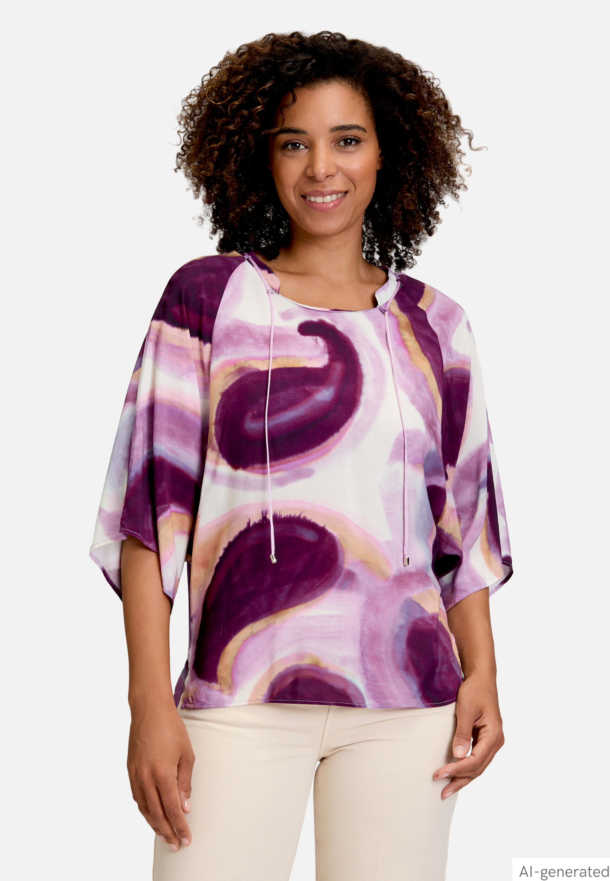 Casual-Bluse mit Muster