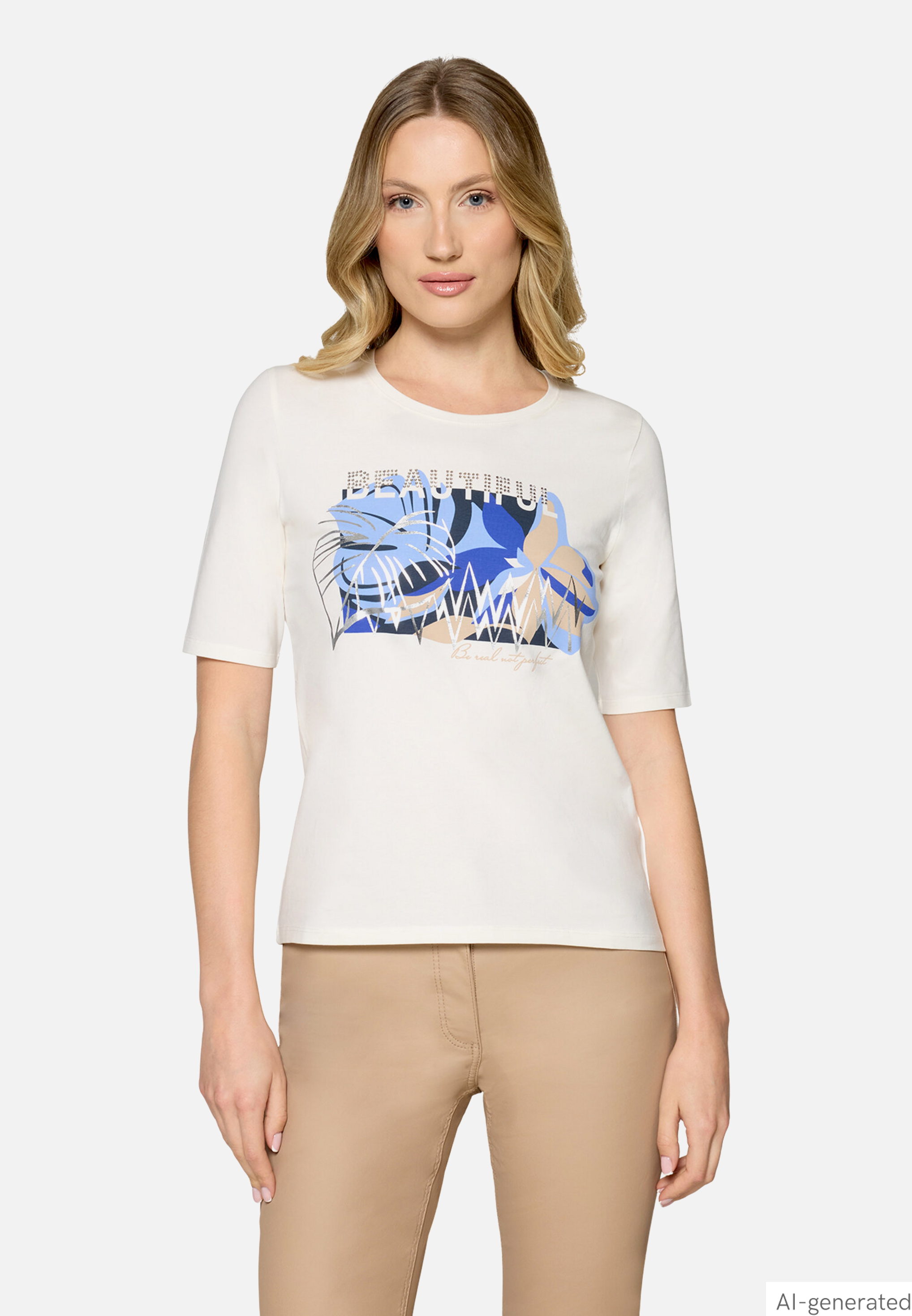 Basic Shirt mit Placement