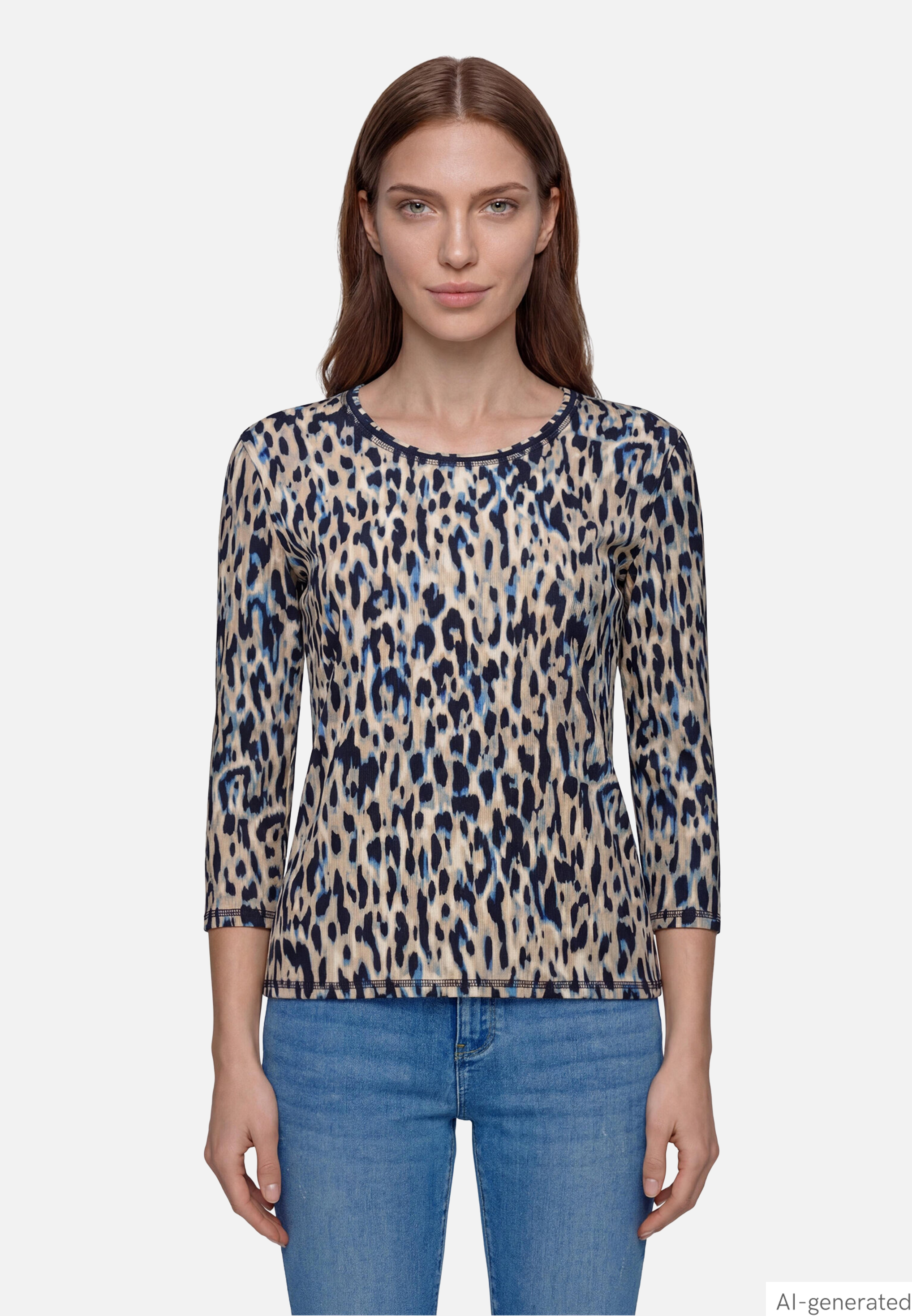 Leo-Shirt mit 3/4 Arm