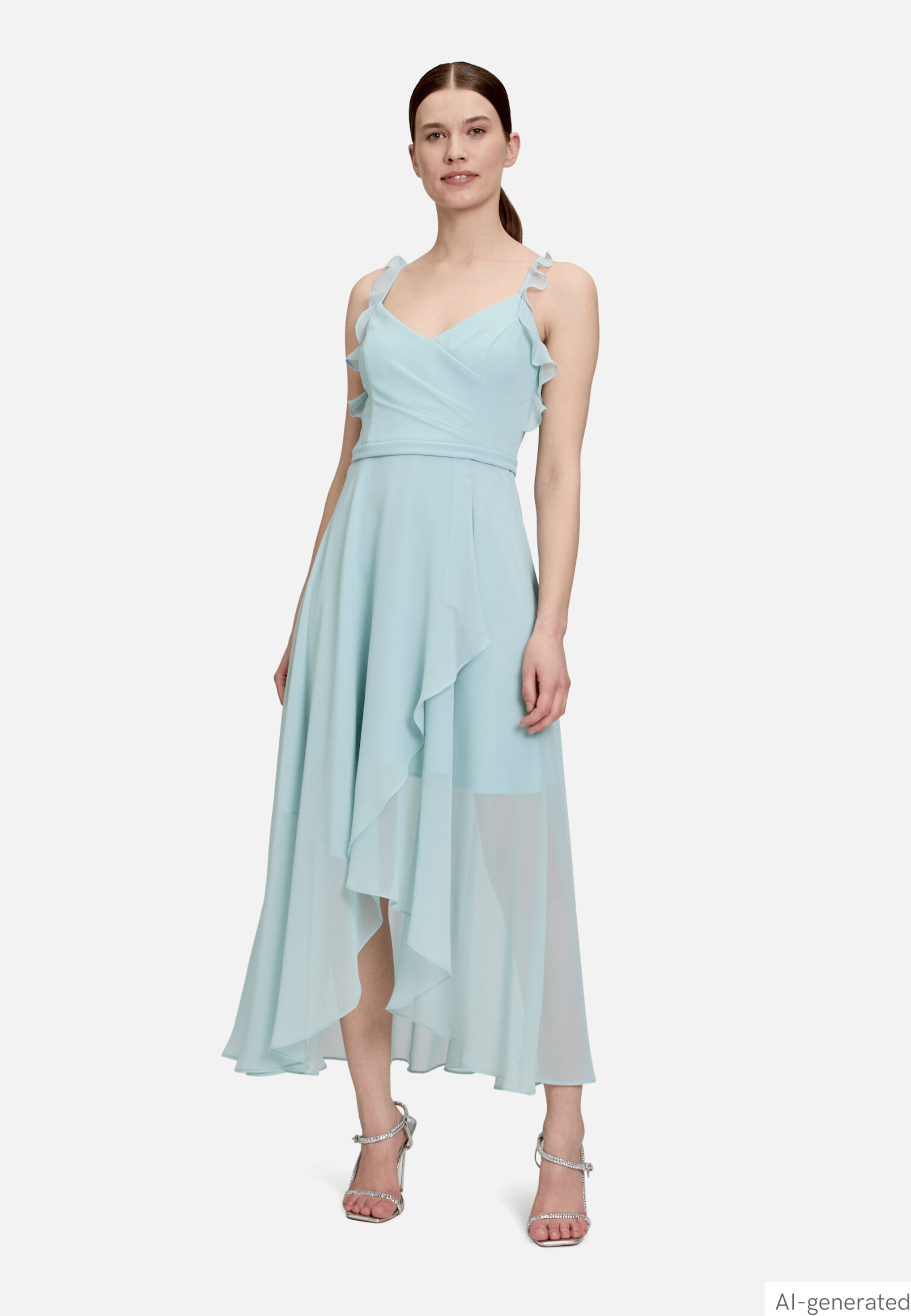 Abendkleid mit Volant