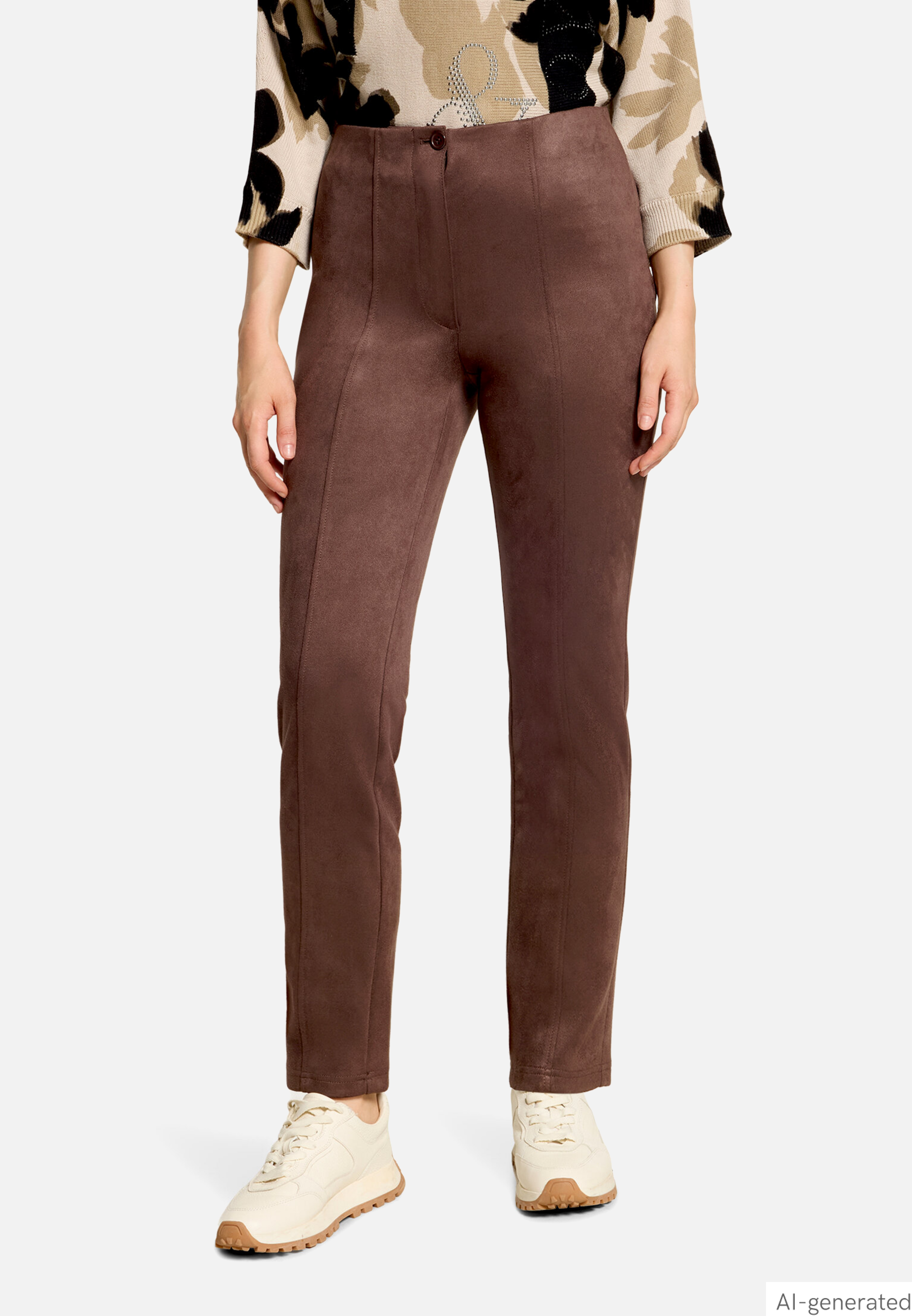 Kunstlederhose Aus Velour Style Selina Fashion