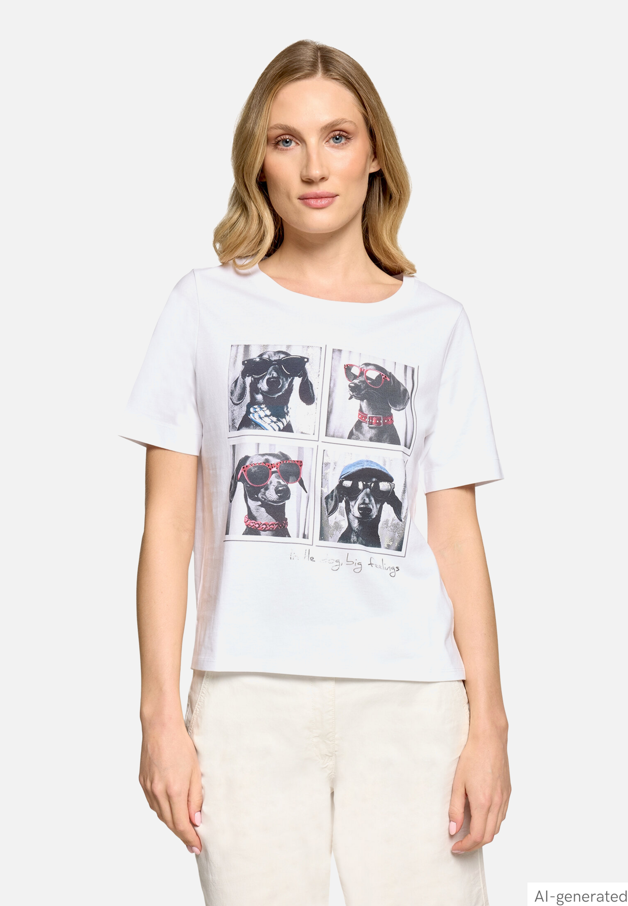 Basic Shirt mit Aufdruck
