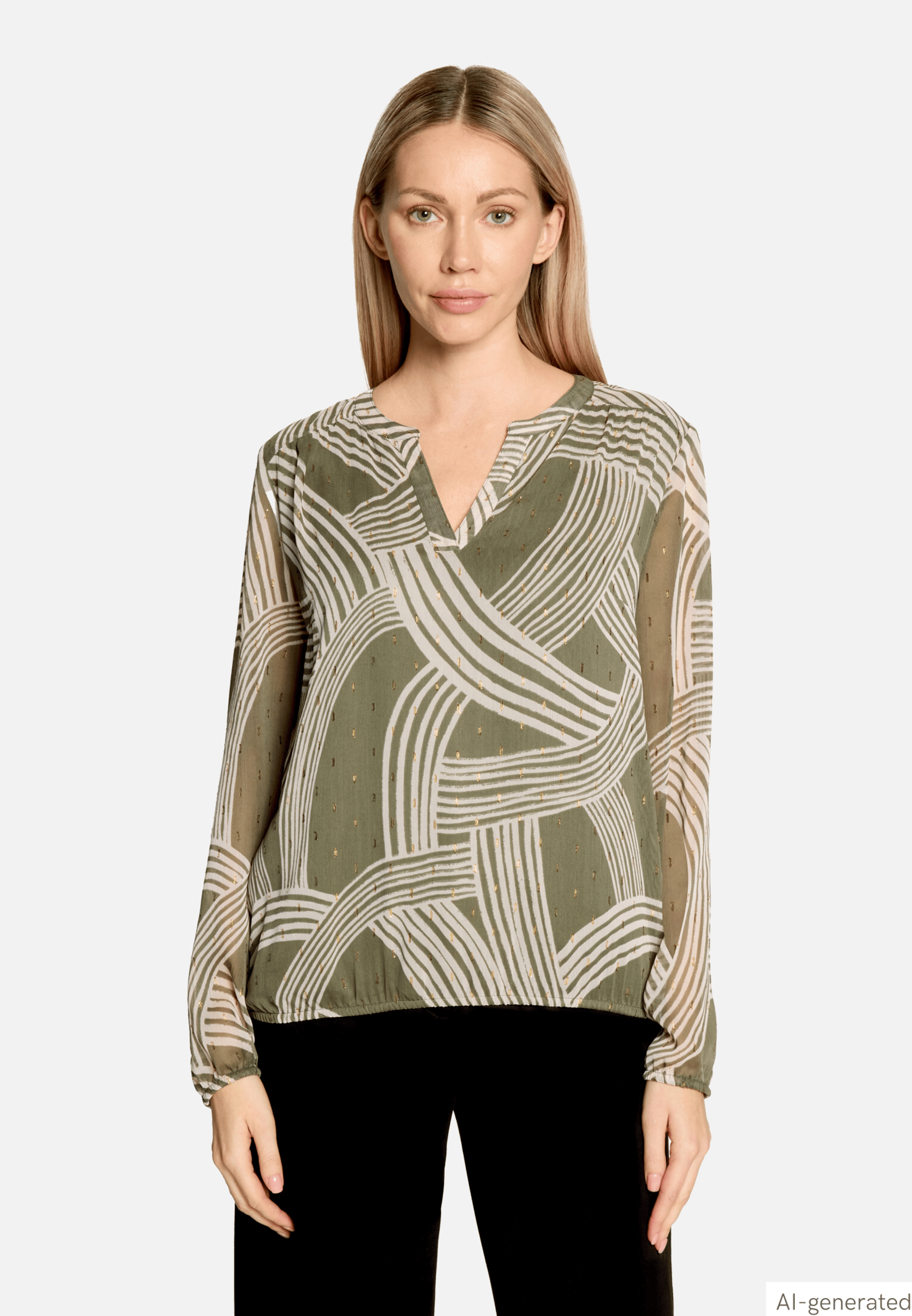 Schlupfbluse mit Print